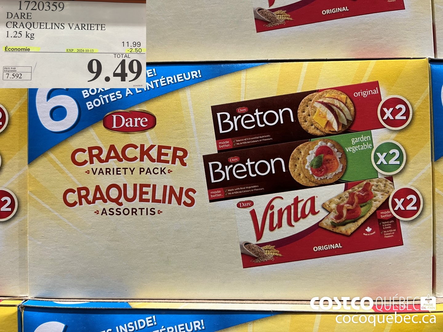 1720359 DARE CRAQUELINS VARIETE 1.25 kg $2.50OFF ($2.50 INSTANT SAVINGS EXPIRES ON 2024-10-13) $9.49