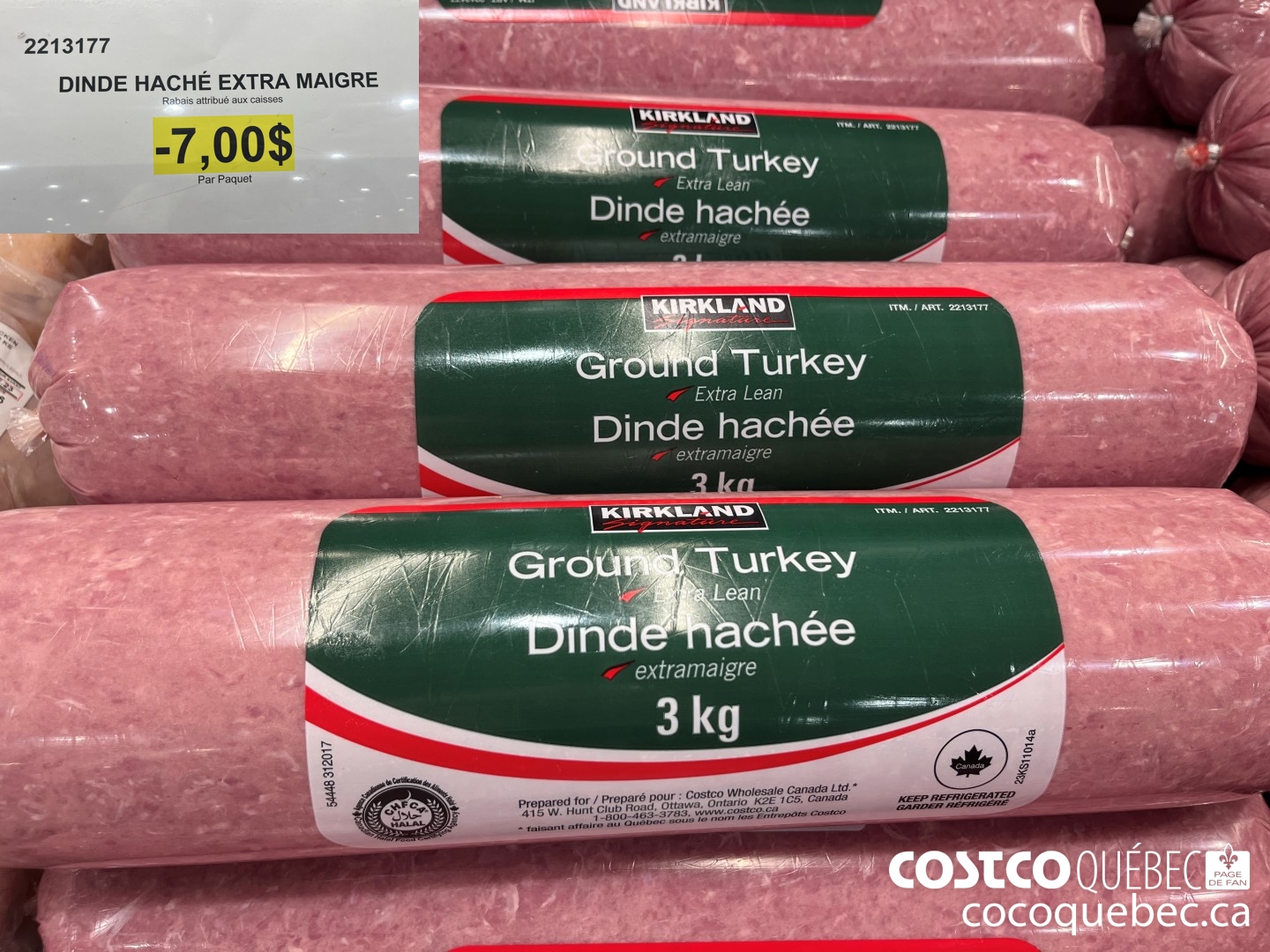 2213177 DINDE HACHE EXTRA MAIGRE  ($7.00 INSTANT SAVINGS)