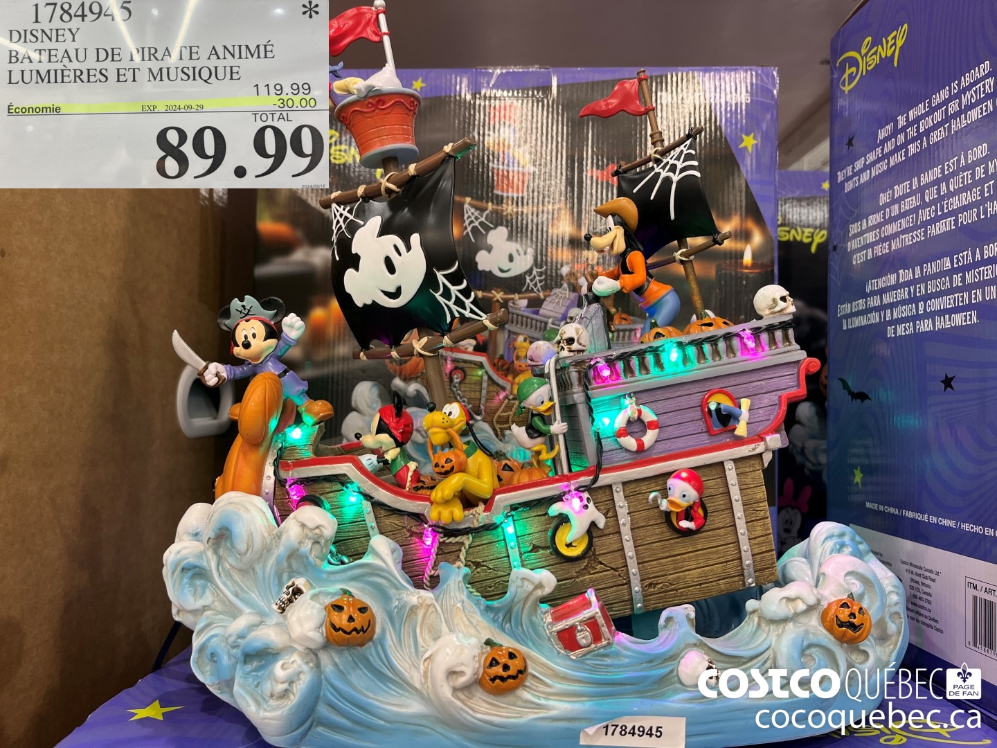 1784945 DISNEY BATEAU DE PIRATE  ($30.00 INSTANT SAVINGS EXPIRES ON 2024-09-29) $89.99