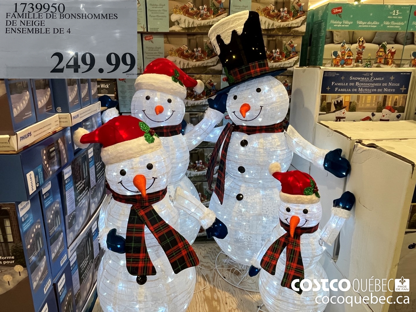739950 FAMILLE DE BONSHOMMES DE NEIGE ENSEMBLE DE 4  $249.99