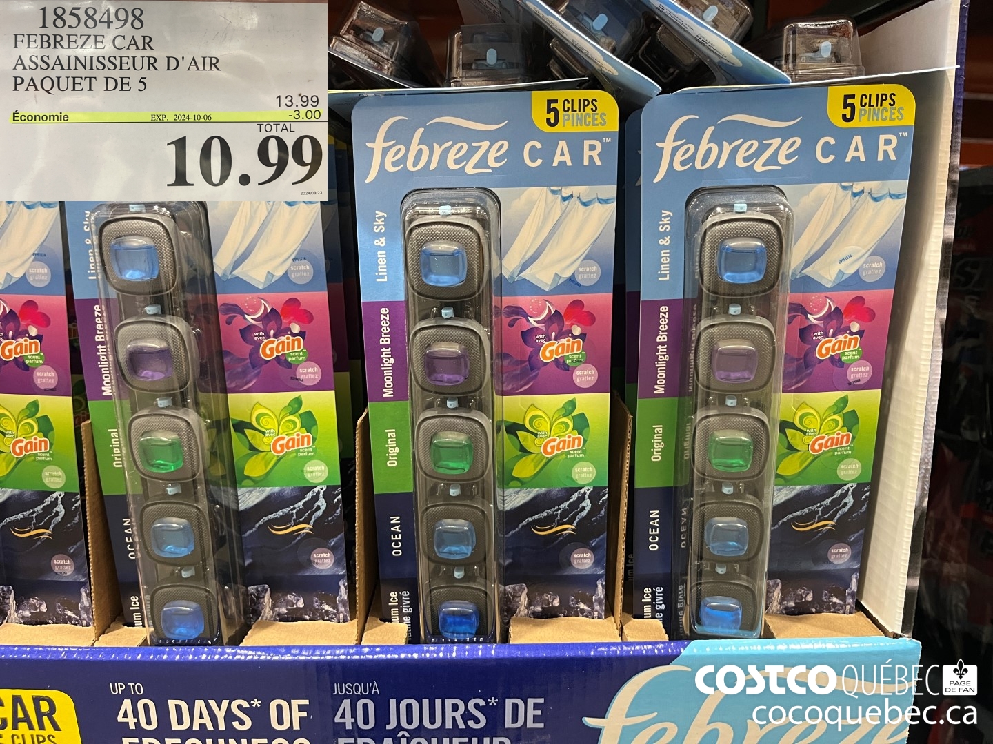 1858498 FEBRE7E CAR ASSAINISSEUR D'AIR PAQUET DE 5  ($3.00 INSTANT SAVINGS EXPIRES ON 2024-10-06) $10.99