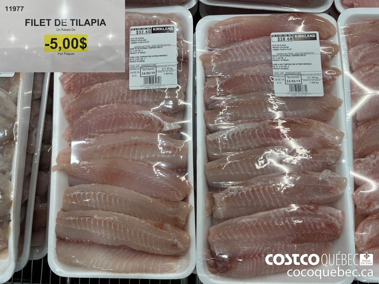 11977 FILET DE TILAPIA  ($5.00 INSTANT SAVINGS)