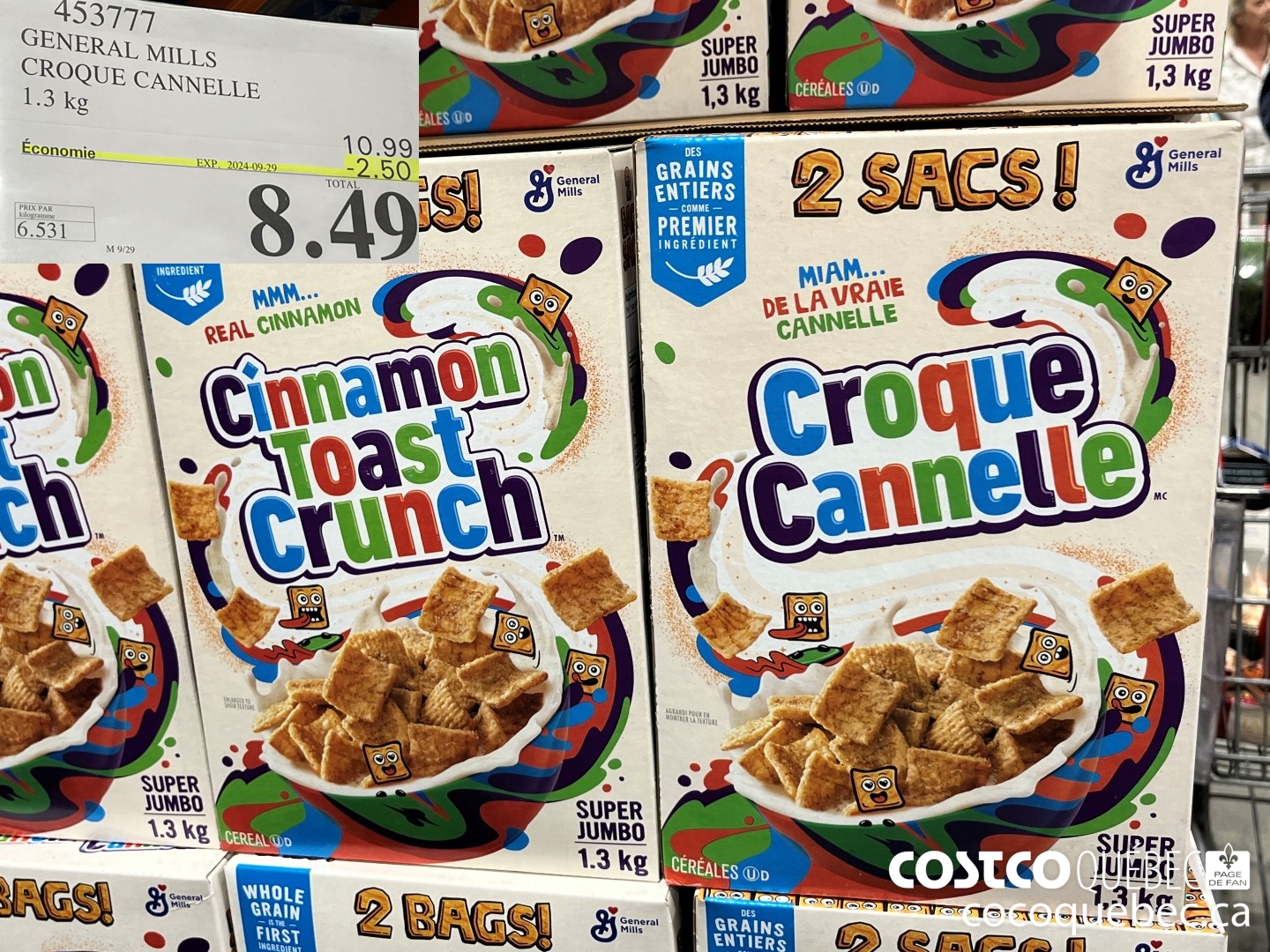 993777 GENERAL MILLS CROQUE CANNELLE 1.3 kg  ($2.50 INSTANT SAVINGS EXPIRES ON 2024-09-29) $8.49