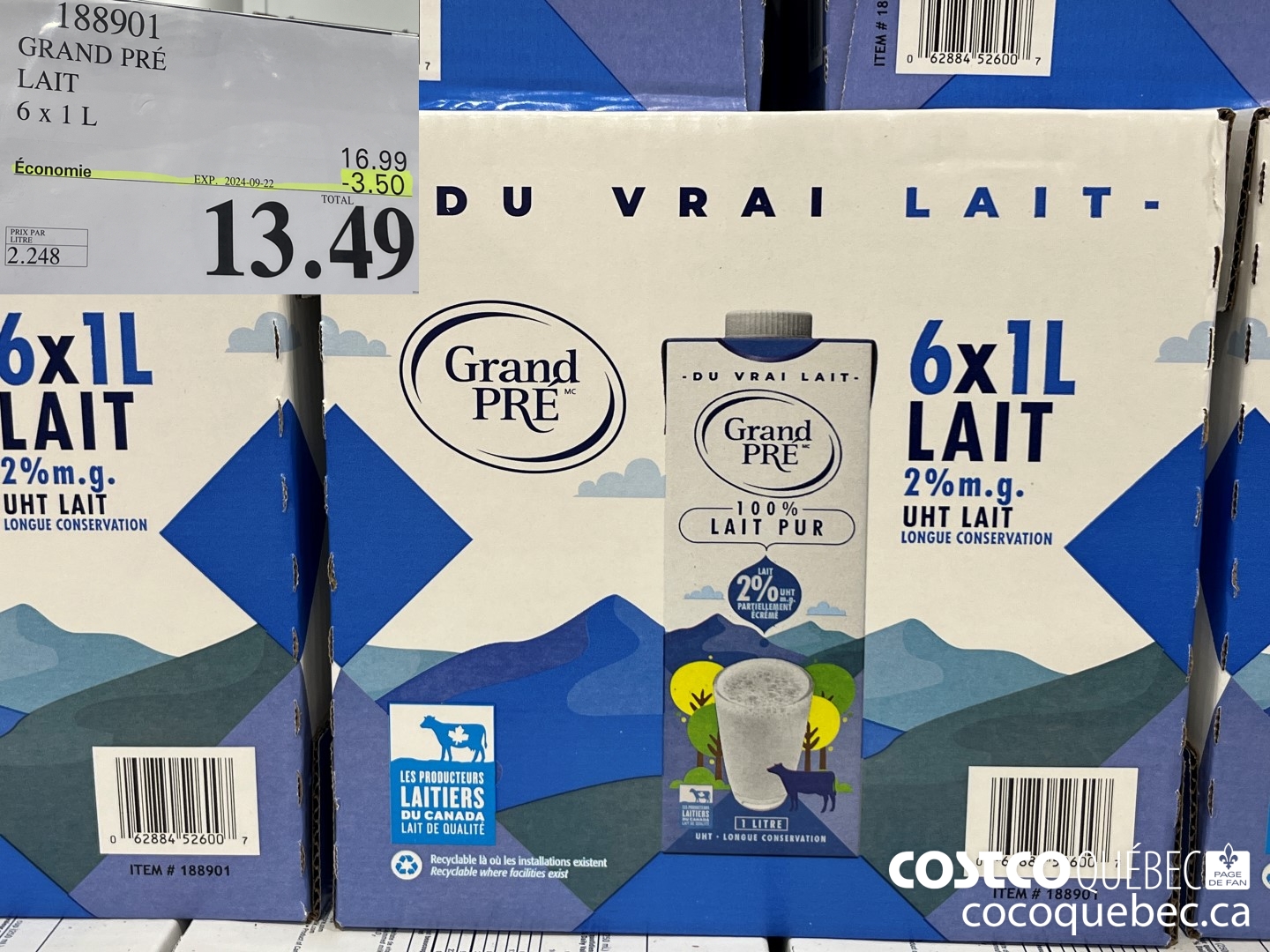 188901 GRAND PRE LAIT  ($3.50 INSTANT SAVINGS EXPIRES ON 2024-09-22) $13.46