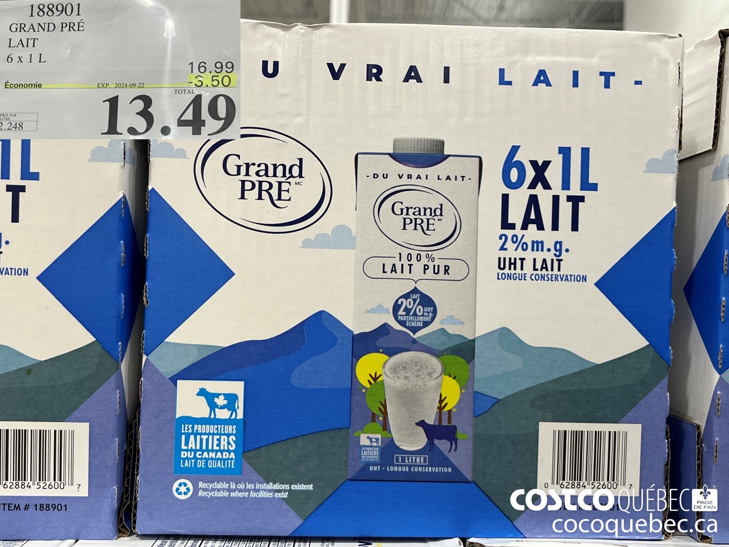 188901 GRAND PRE LAIT  ($3.50 INSTANT SAVINGS EXPIRES ON 2024-09-22) $13.49