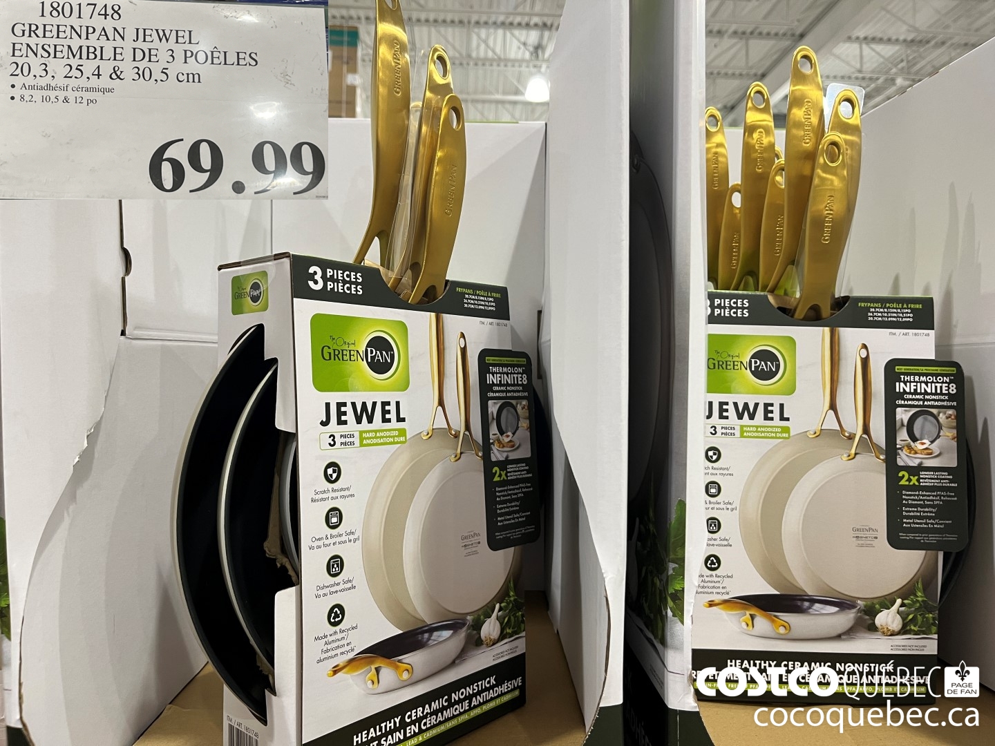 1801748 GREENPAN JEWEL _ ENSEMBLE DE 3 PORLES  $69.99