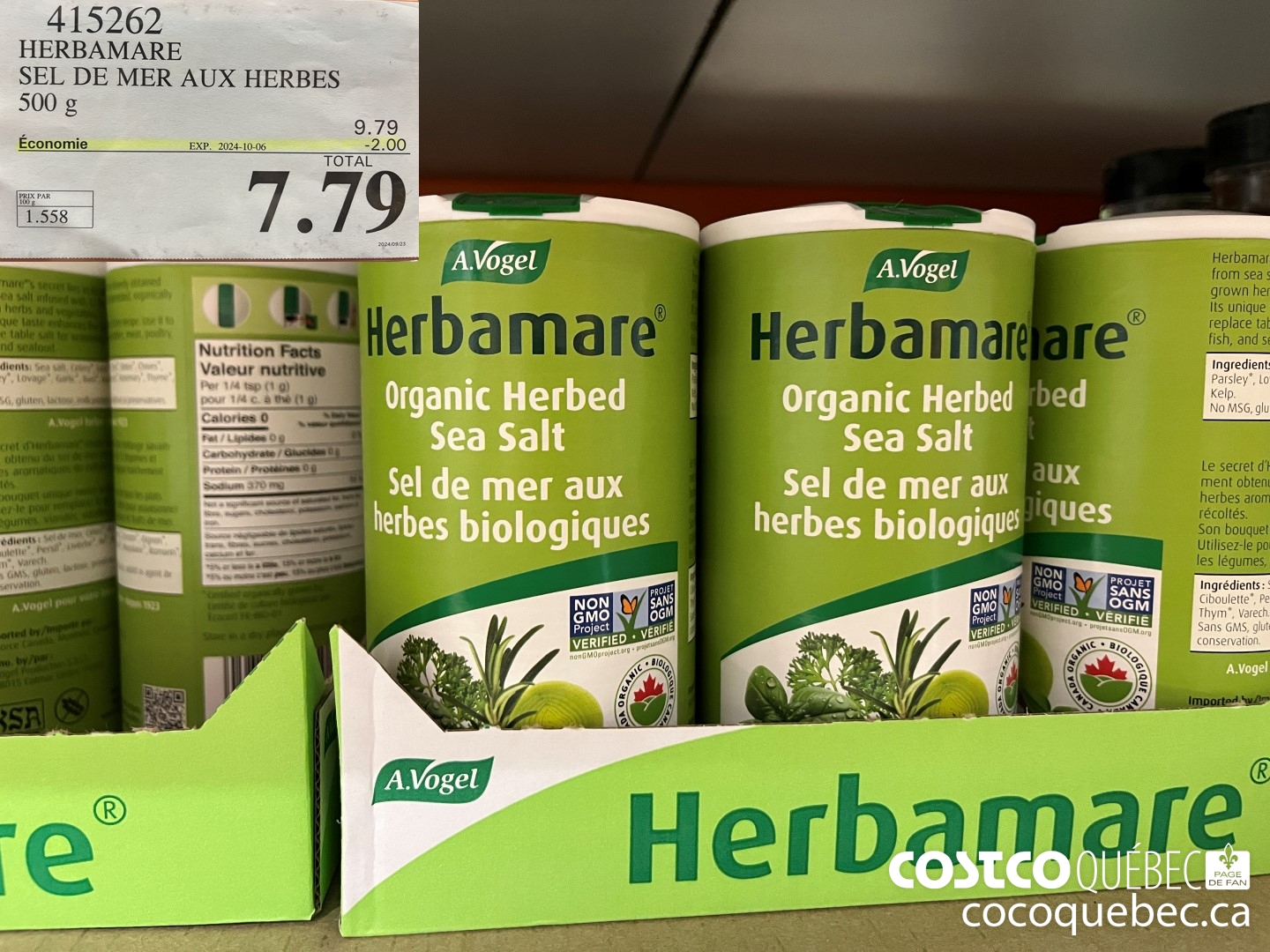 415262 HERBAMARE SEL DE MER AUX HERBES ($2.00 INSTANT SAVINGS EXPIRES ON 2023-11-12) $7.79