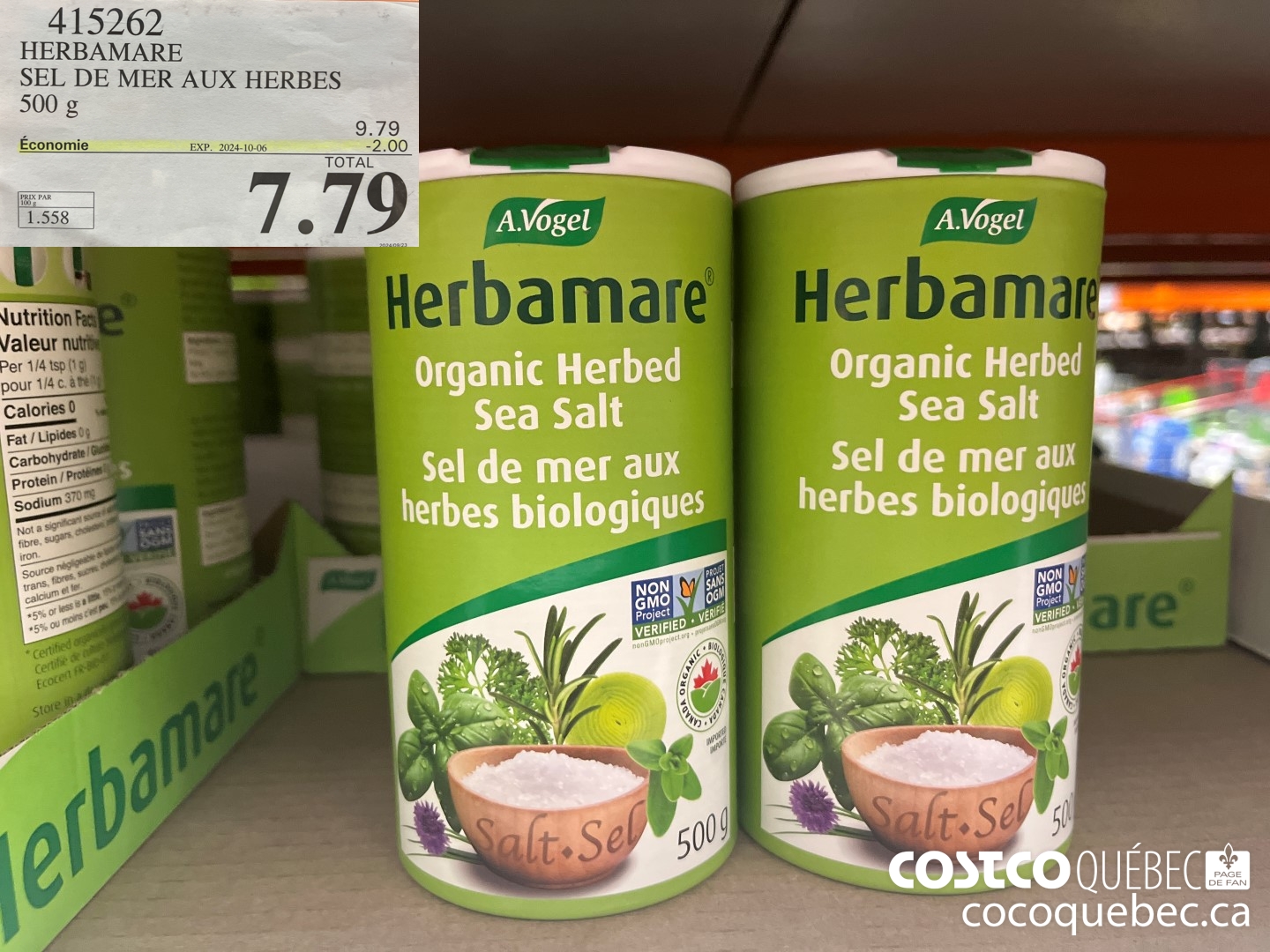 415262 HERBAMARE SEL DE MER AUX HERBES ($2.00 INSTANT SAVINGS EXPIRES ON 2024-10-06) $7.79