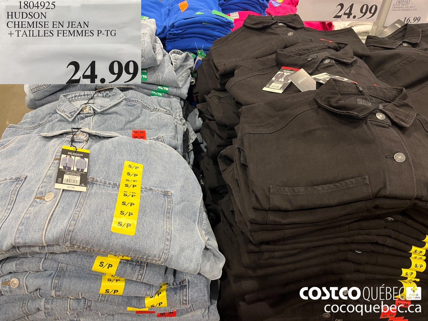 1804925 HUDSON CHEMISE EN JEAN + TAILLES FEMMES P-TG  $24.99