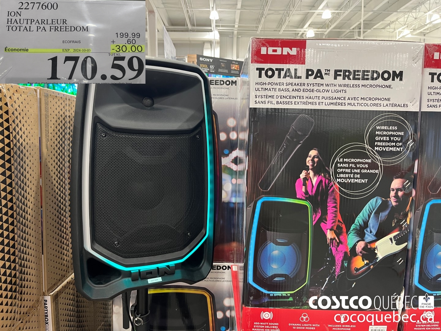 2277600 ION HAUTPARLEUR TOTAL PA FREEDOM  ($30.00 INSTANT SAVINGS EXPIRES ON 2024-10-03) $170.59
