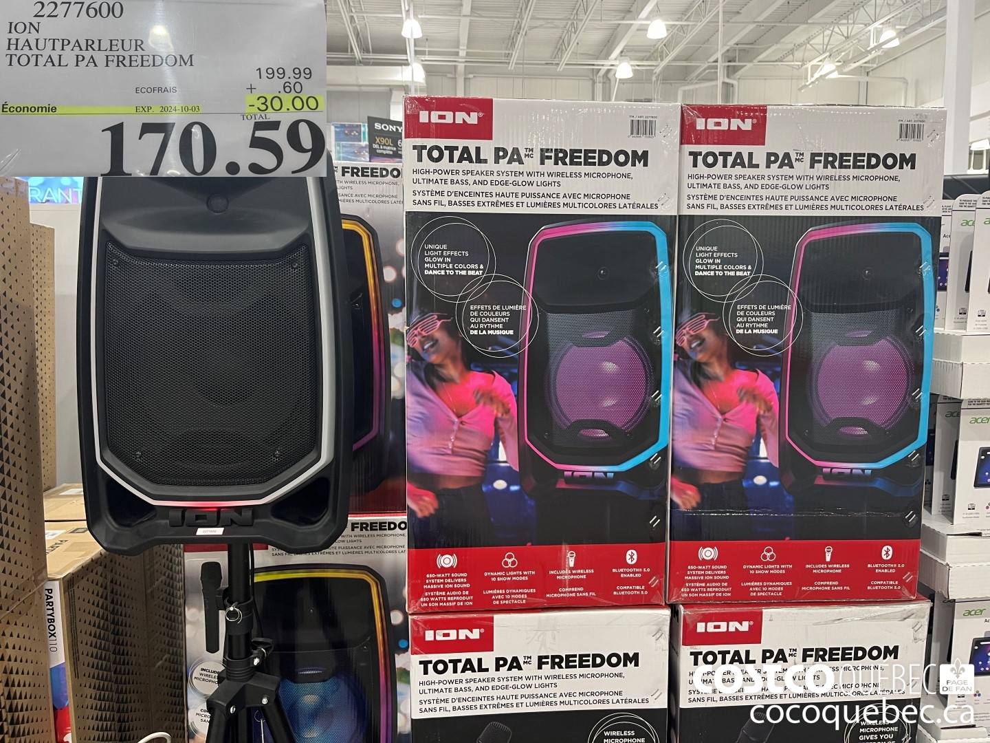 2277600 ION HAUTPARLEUR TOTAL PA FREEDOM  ($30.00 INSTANT SAVINGS EXPIRES ON 2024-10-03) $170.59