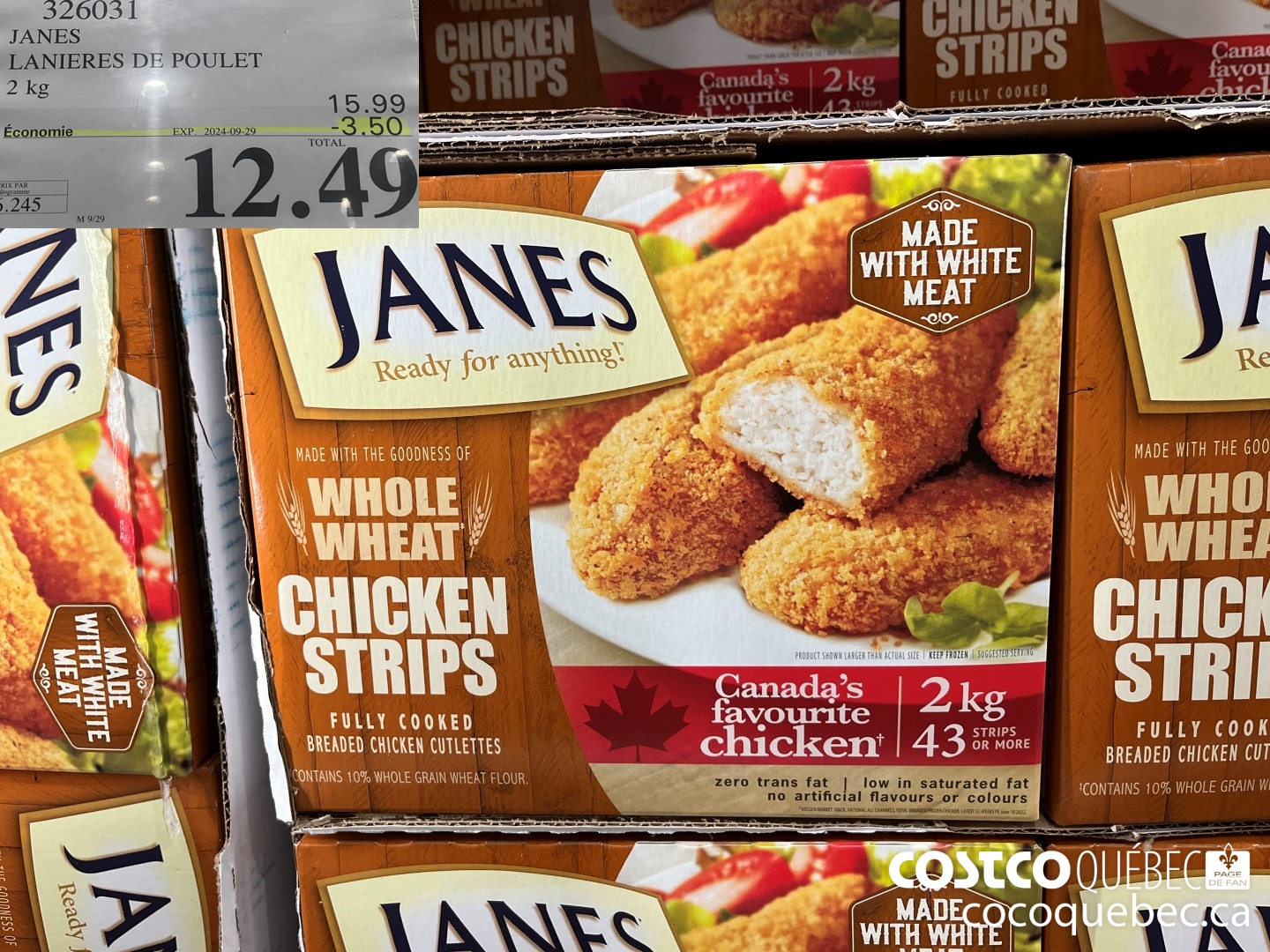 326031 JANES LANIERES DE POULET  ($3.50 INSTANT SAVINGS EXPIRES ON 2024-09-29) $12.49
