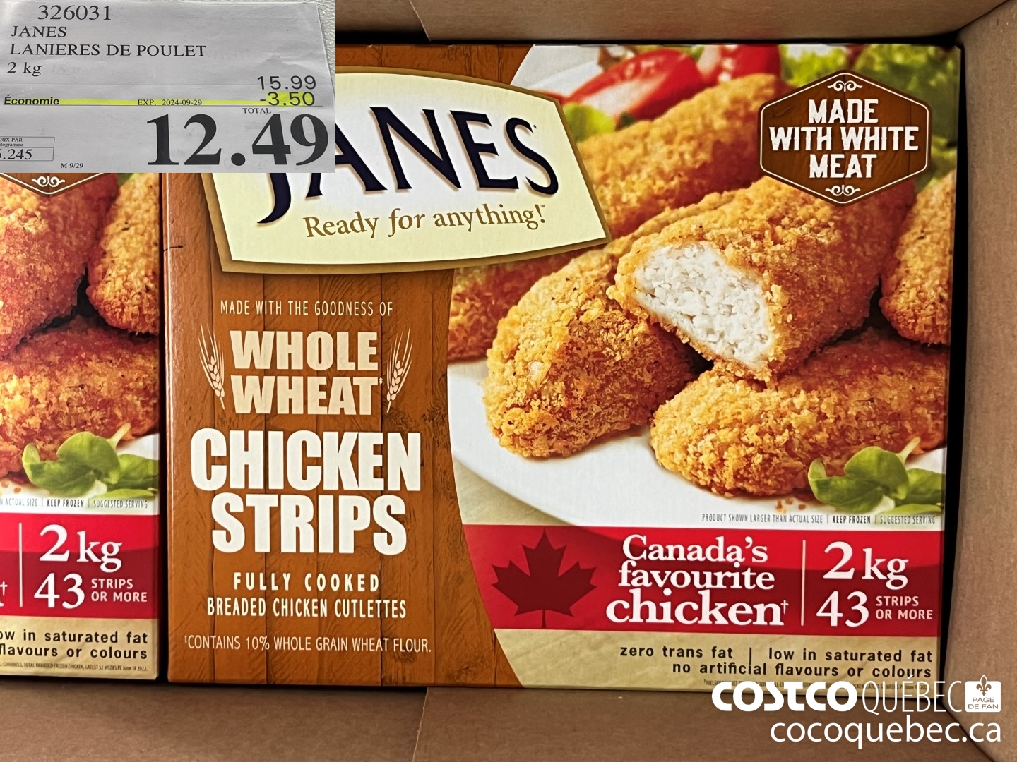 326031 JANES LANIERES DE POULET  ($3.50 INSTANT SAVINGS EXPIRES ON 2024-09-29) $12.49