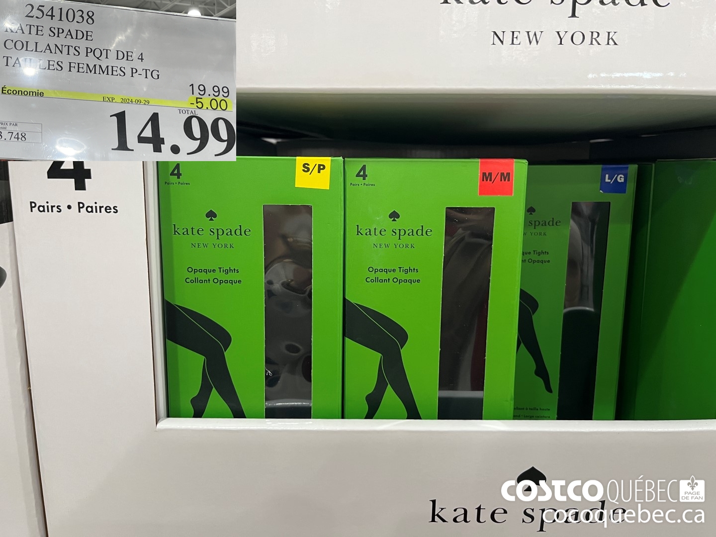 2541038 KATE SPADE COLLANTS PQT DE 4 LES FEMMES P-TG  ($5.00 INSTANT SAVINGS EXPIRES ON 2024-09-29) $14.99