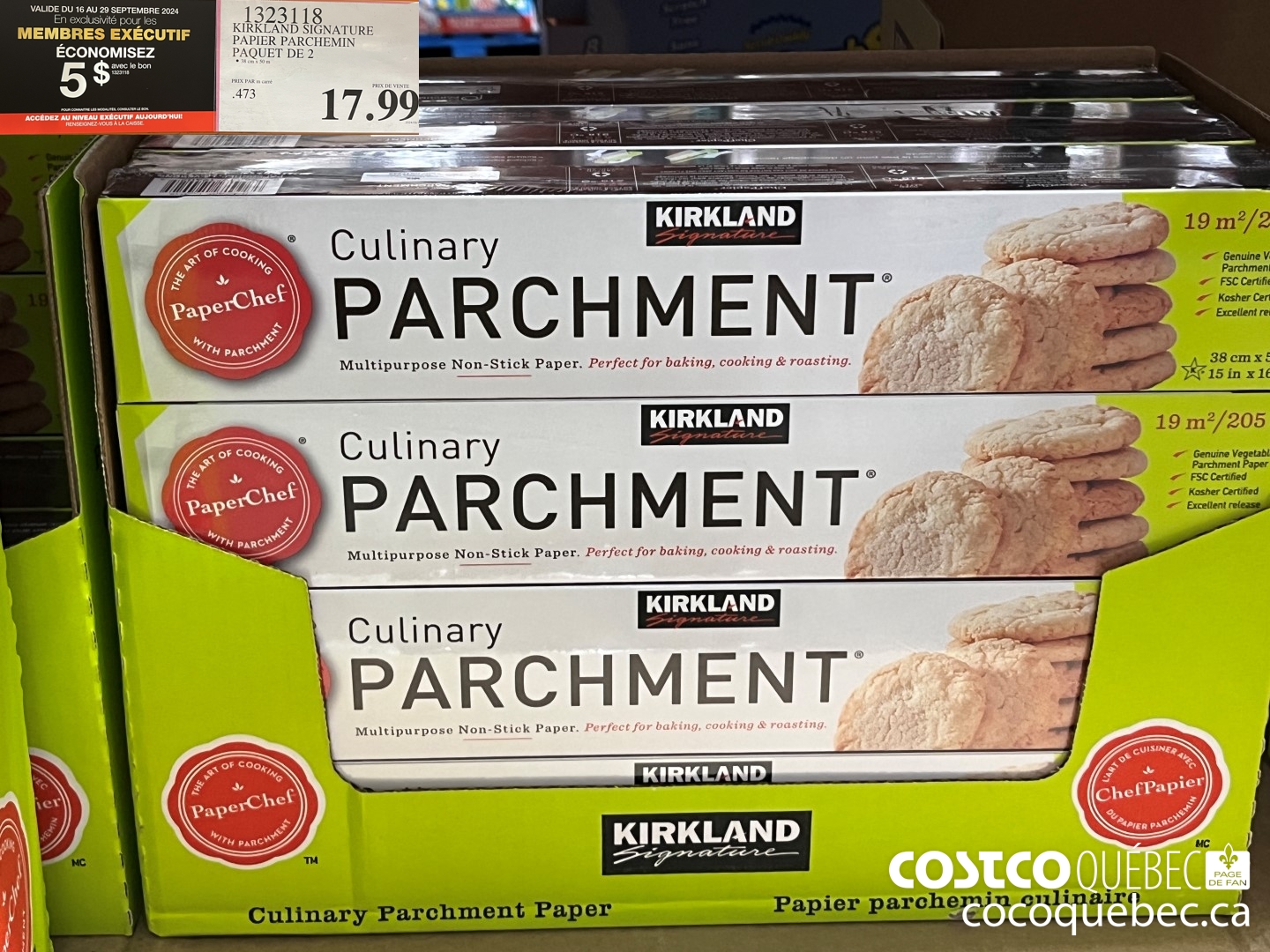 1323118 KIRKLAND SIGNATURE PAPIER PARCHEMIN PAQUET DE 2  ($5.00 INSTANT SAVINGS EXPIRES ON 2024-09-29) $12.99