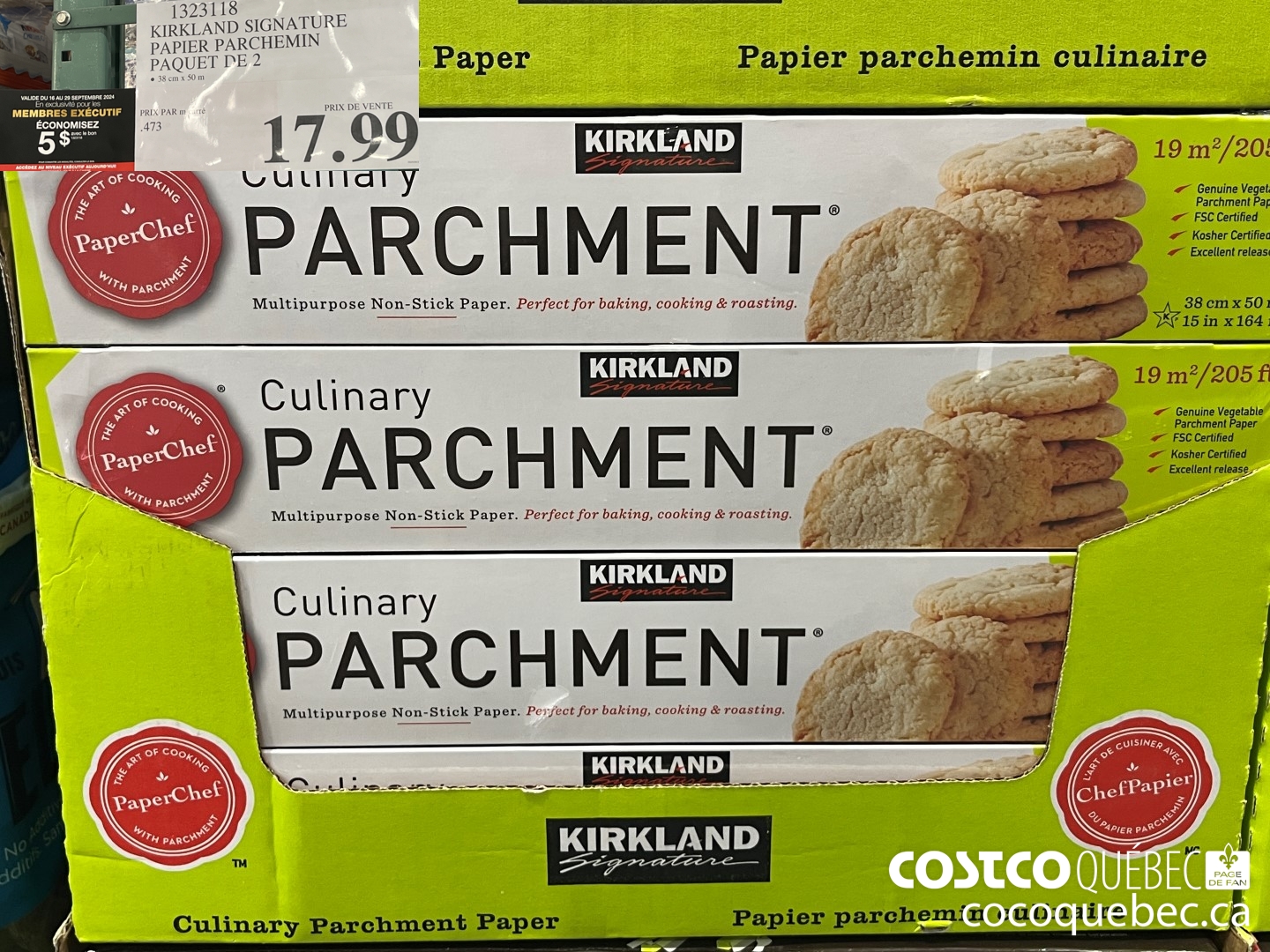 1323118 KIRKLAND SIGNATURE PAPIER PARCHEMIN PAQUET DE 2  ($5.00 INSTANT SAVINGS EXPIRES ON 2024-09-29) $12.99