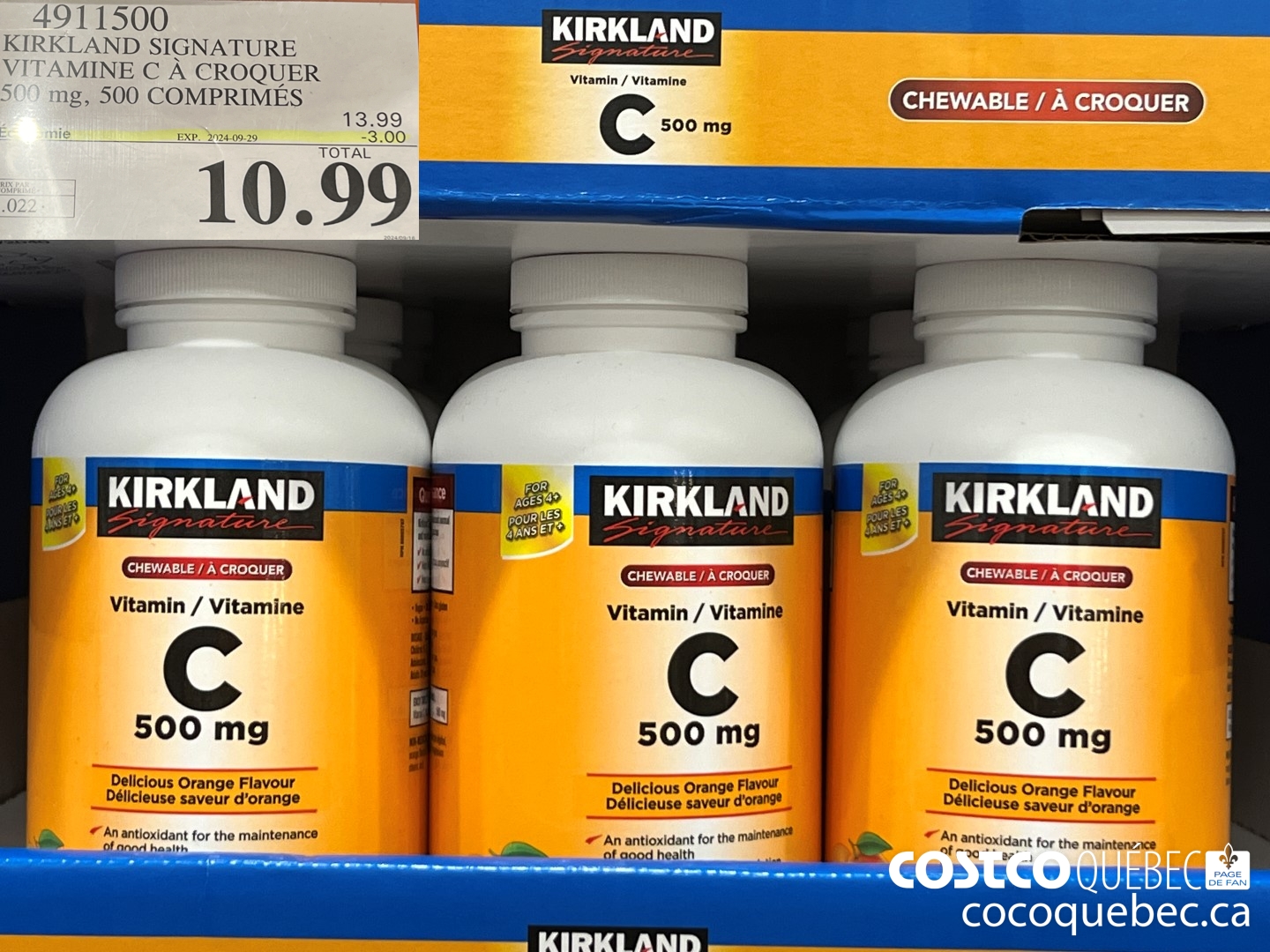 4911500 KIRKLAND SIGNATURE VITAMIN C ($3.00 INSTANT SAVINGS EXPIRES ON 2024-09-29) $10.99