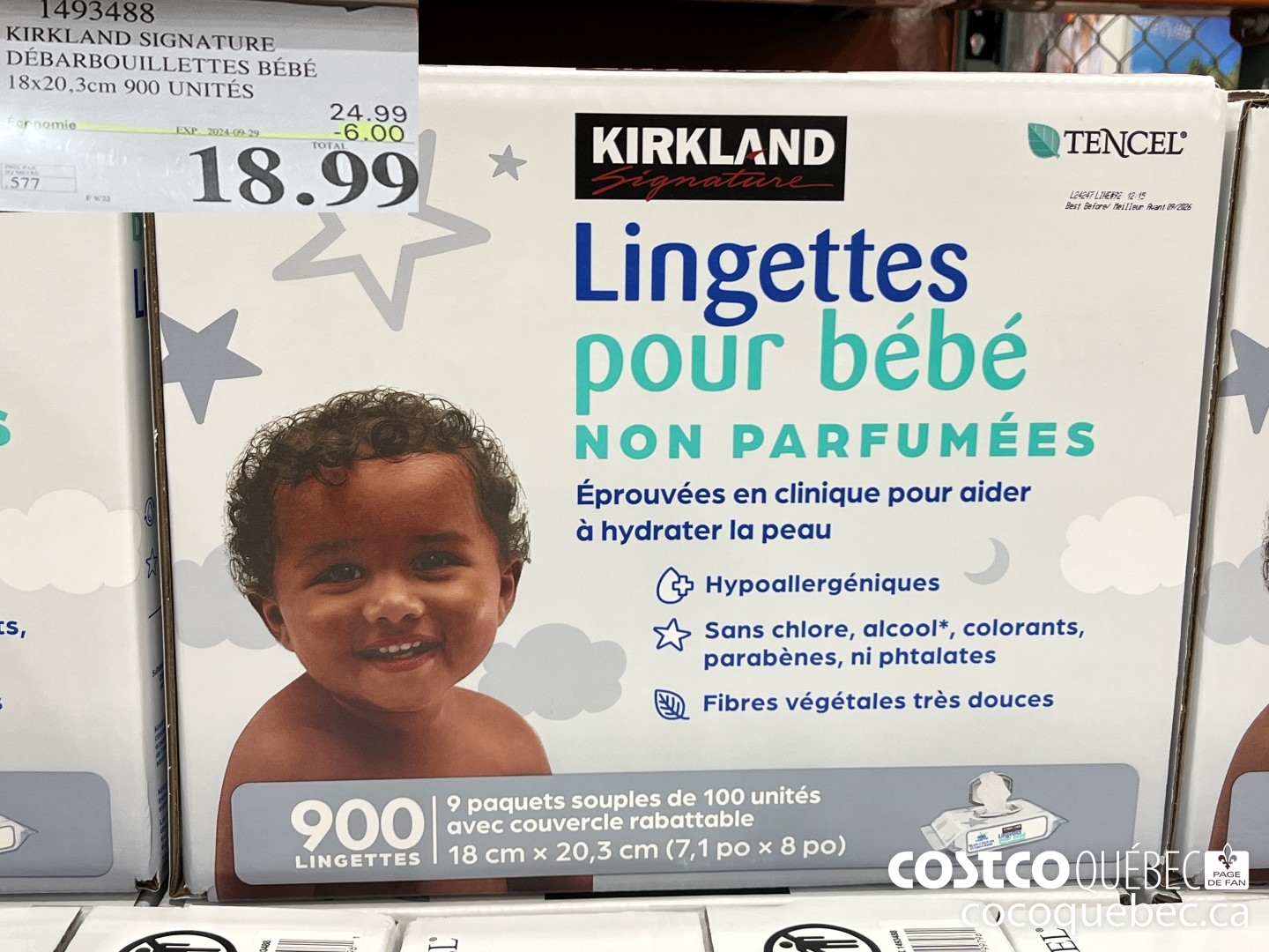 1493488 KIRKLAND SIGNATURE DEBARBOUILLETTES BEBE ($6.00 INSTANT SAVINGS EXPIRES ON 2024-09-29) $18.99