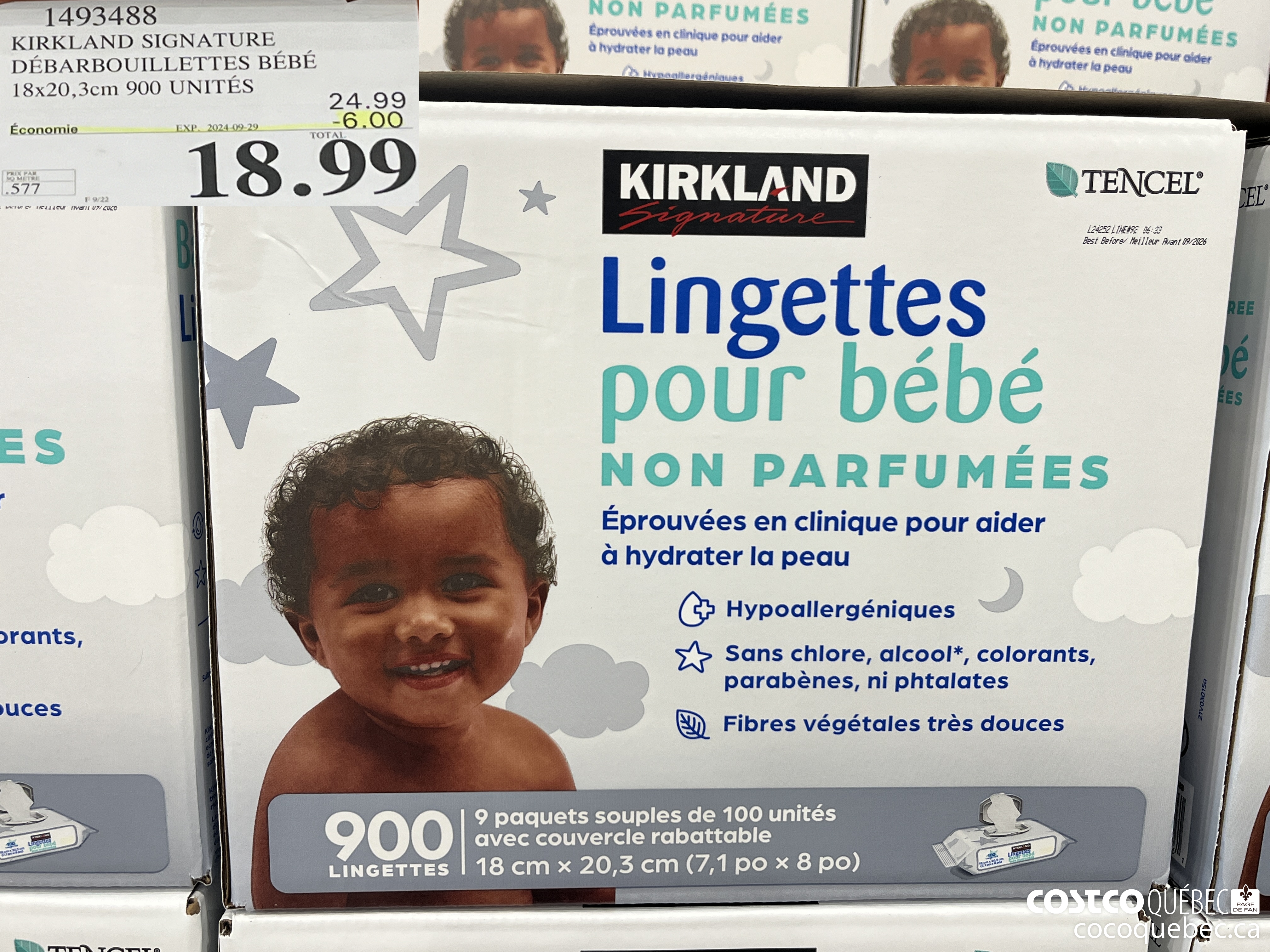 1493488 KIRKLAND SIGNATURE DEBARBOUILLETTES BEBE ($6.00 INSTANT SAVINGS EXPIRES ON 2024-09-29) $18.99