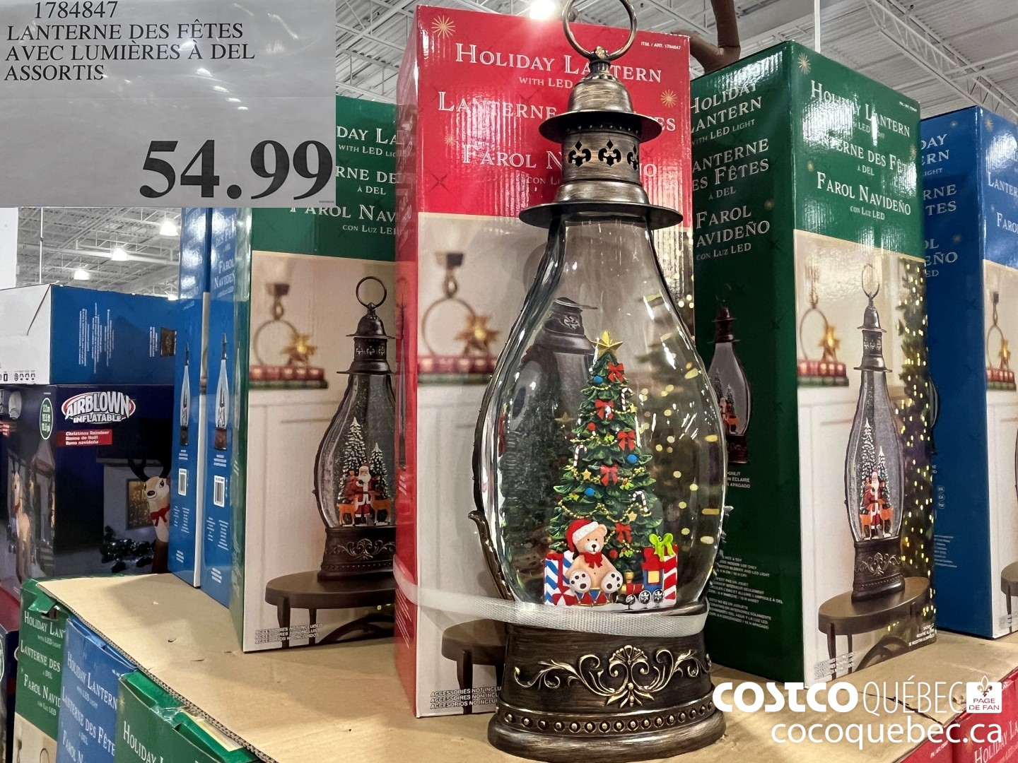 1784847 LANTERNE DES FETES AVEC LUMIERES A DEL ASSORTIS  $54.99