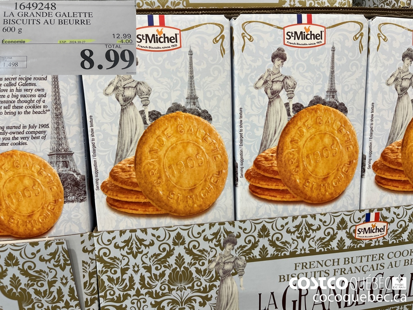 1649248 LA GRANDE GALETTE BISCUITS AU BEURRE 600 g  ($4.00 INSTANT SAVINGS EXPIRES ON 2024-10-27) $8.99