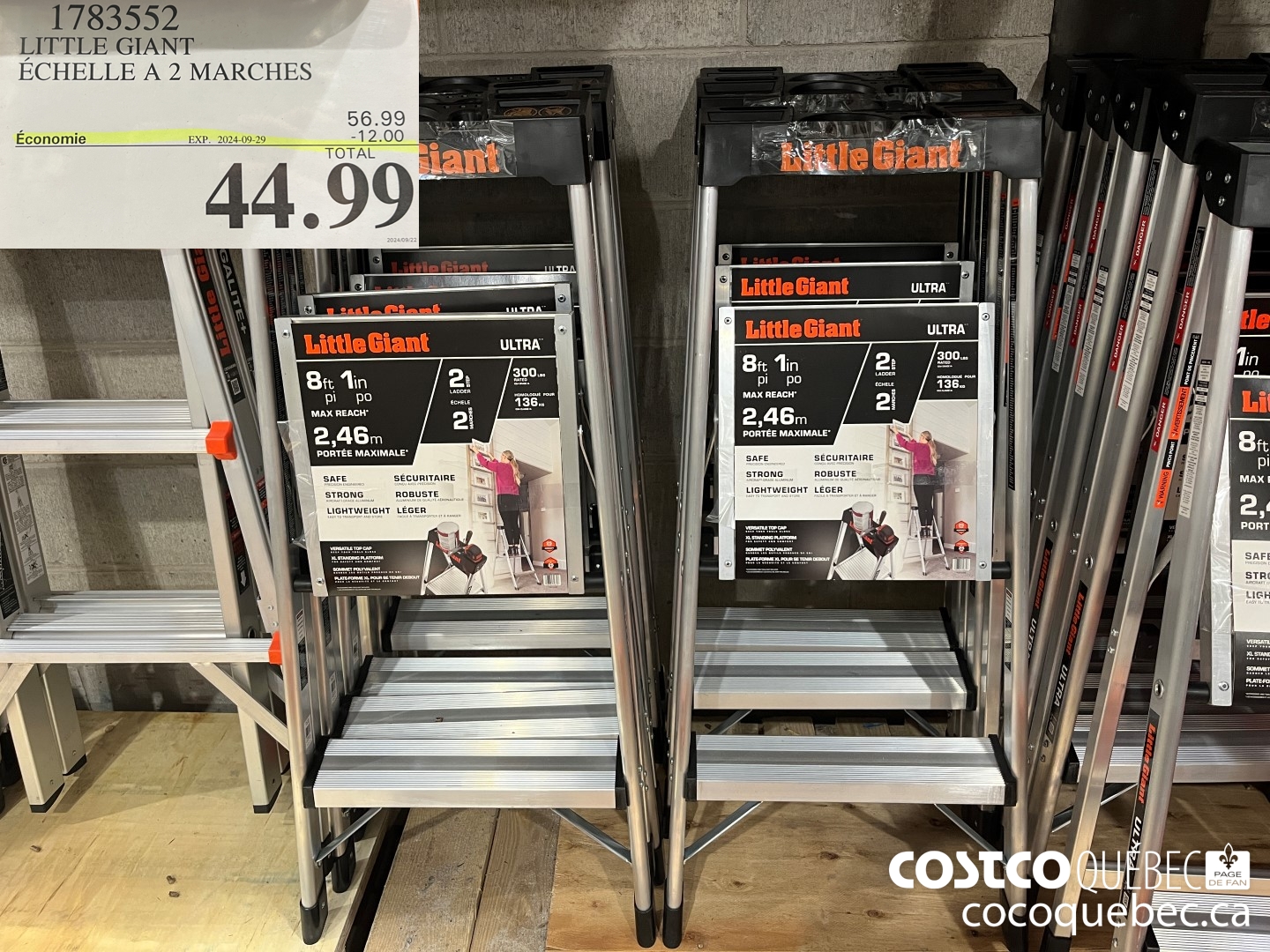 1783552 LITTLE GIANT ECHELLE A 2 MARCHES  ($12.00 INSTANT SAVINGS EXPIRES ON 2024-09-29) $44.99