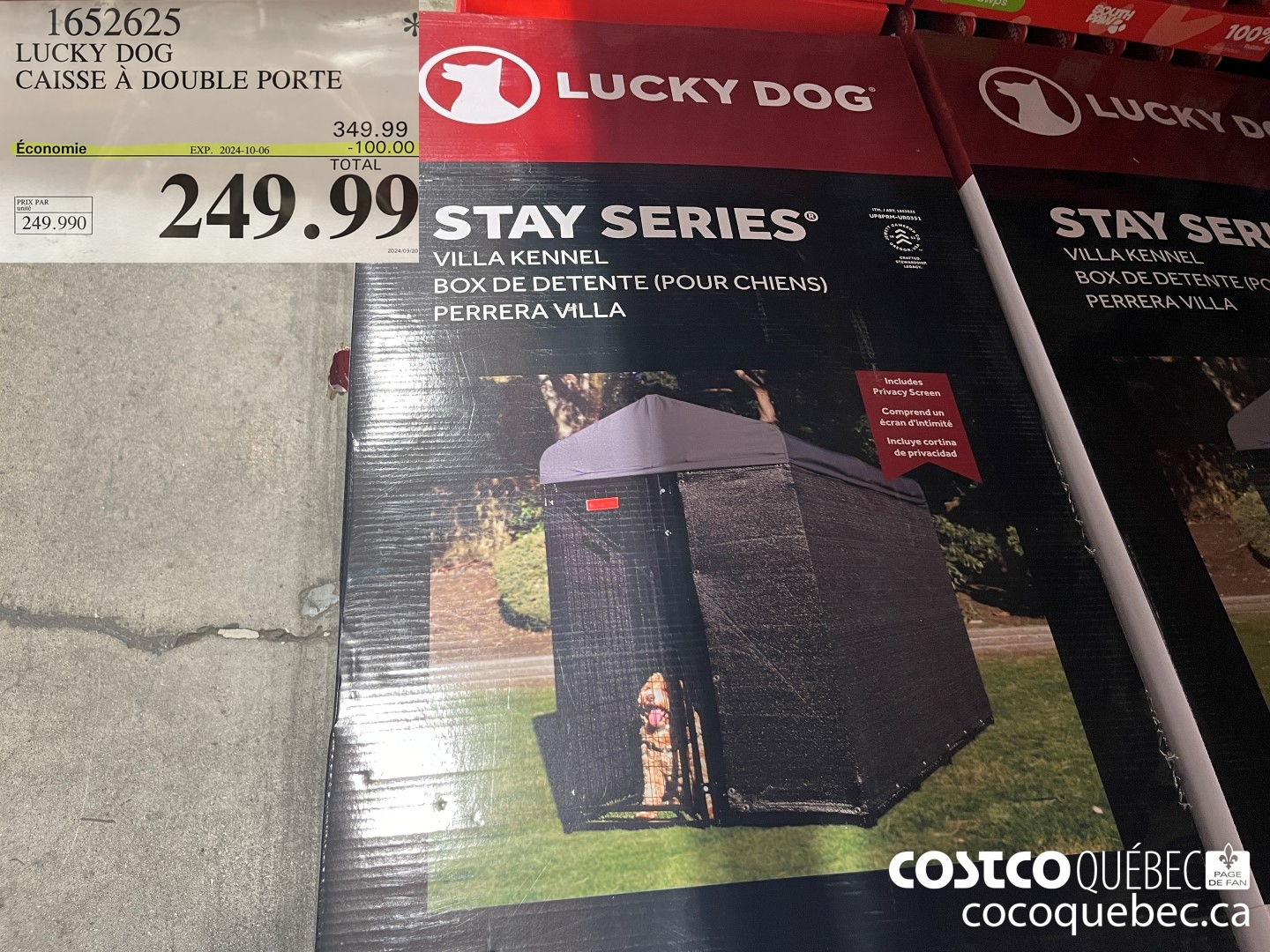 1652625 LUCKY DOG CAISSE A DOUBLE PORTE  ($100.00 INSTANT SAVINGS EXPIRES ON 2024-10-06) $249.99
