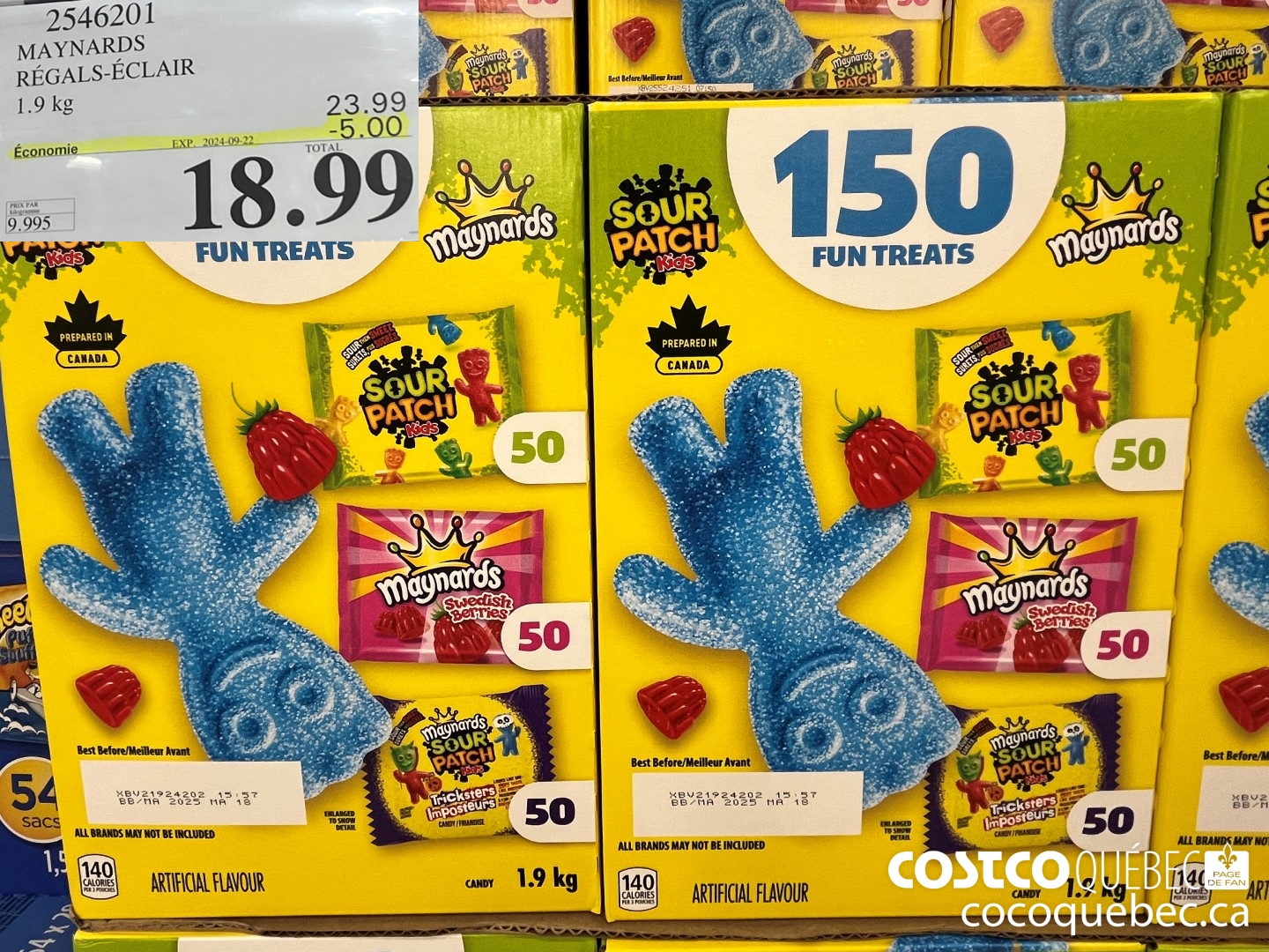 2546201 MAYNARDS REGALS-ECLAIR 1.9 kg  ($5.00 INSTANT SAVINGS EXPIRES ON 2024-09-24) $18.99