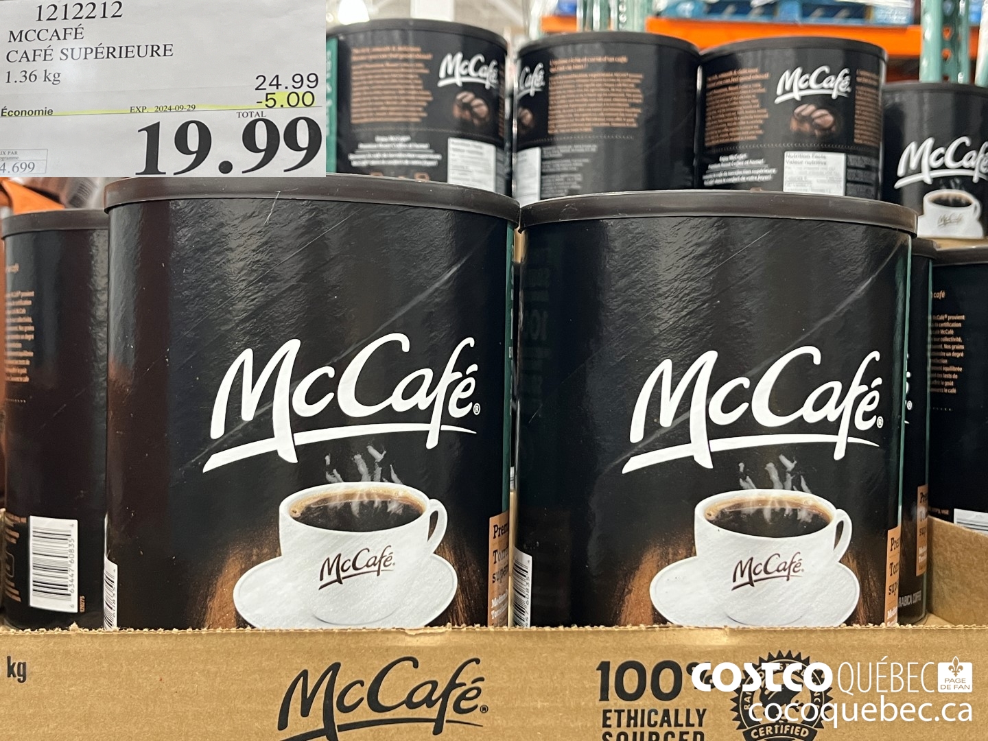 112212 MCCAFE CAFE SUPERIEURE 1.36 kg  ($5.00 INSTANT SAVINGS EXPIRES ON 2024-02-29) $19.99