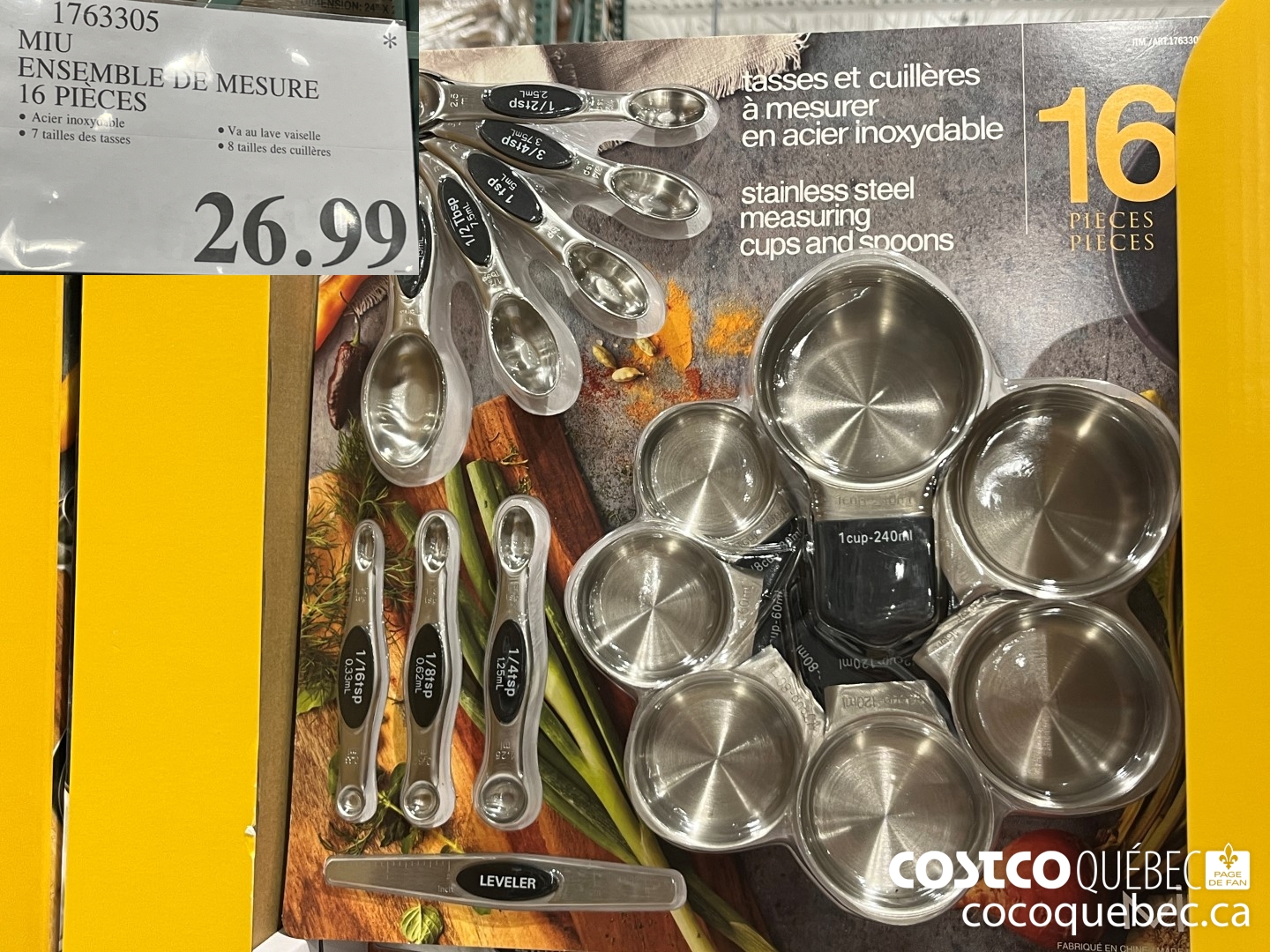 1763305 MIU ENSEMBLE vi; MESURE 16 PIECES  $26.99