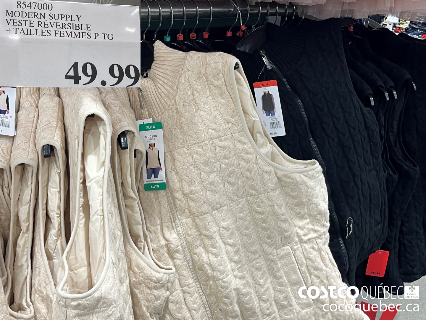 8547000 MODERN SUPPLY VESTE REVERSIBLE +TAILLES FEMMES P-TG  $49.99