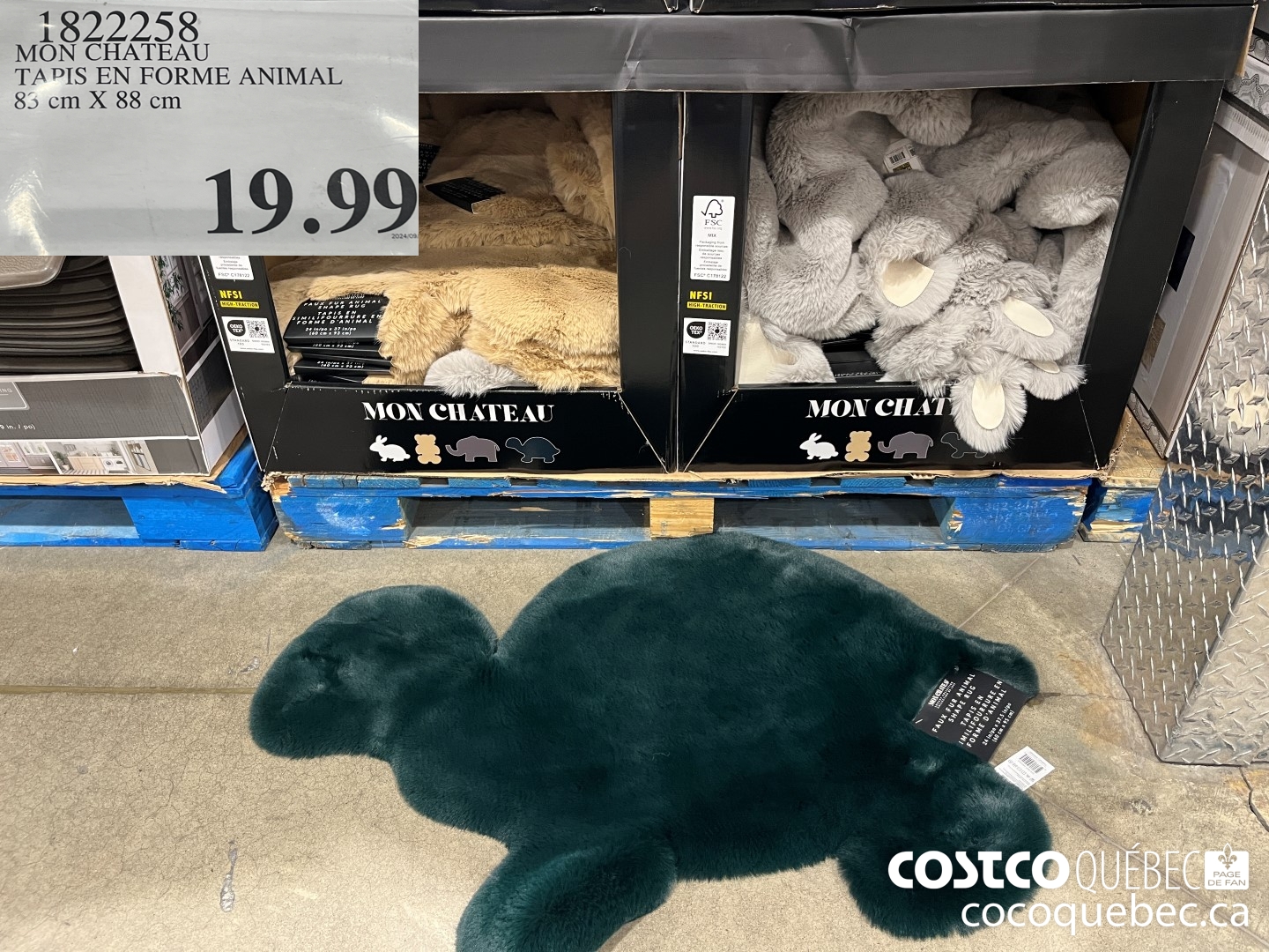 1822258 MON CHATEAU TAPIS EN FORME ANIMAL 85 cm X 88 cm  $19.99