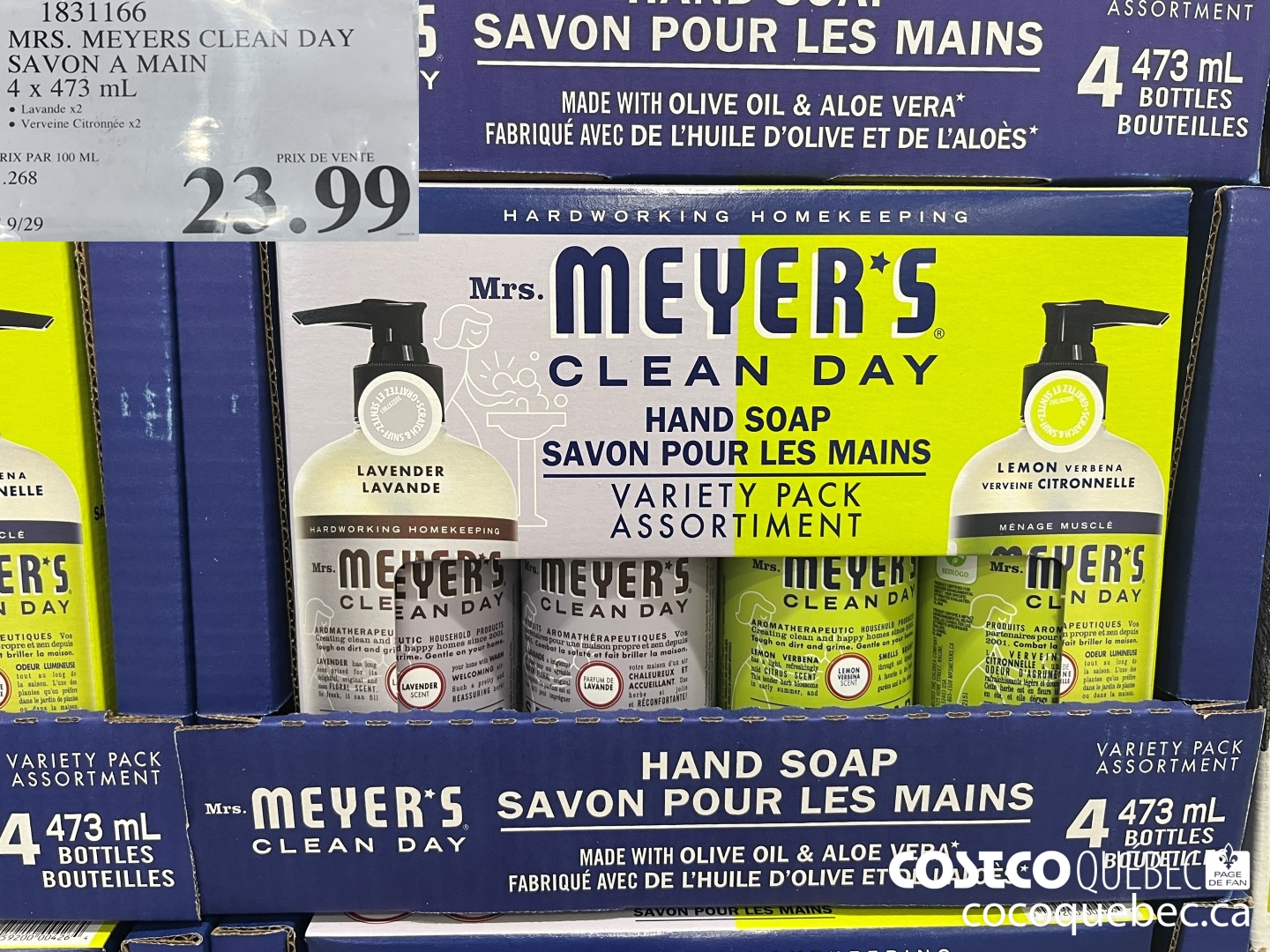 1831166 MRS. MEYERS CLEAN DAY SAVON A MAIN  $23.99