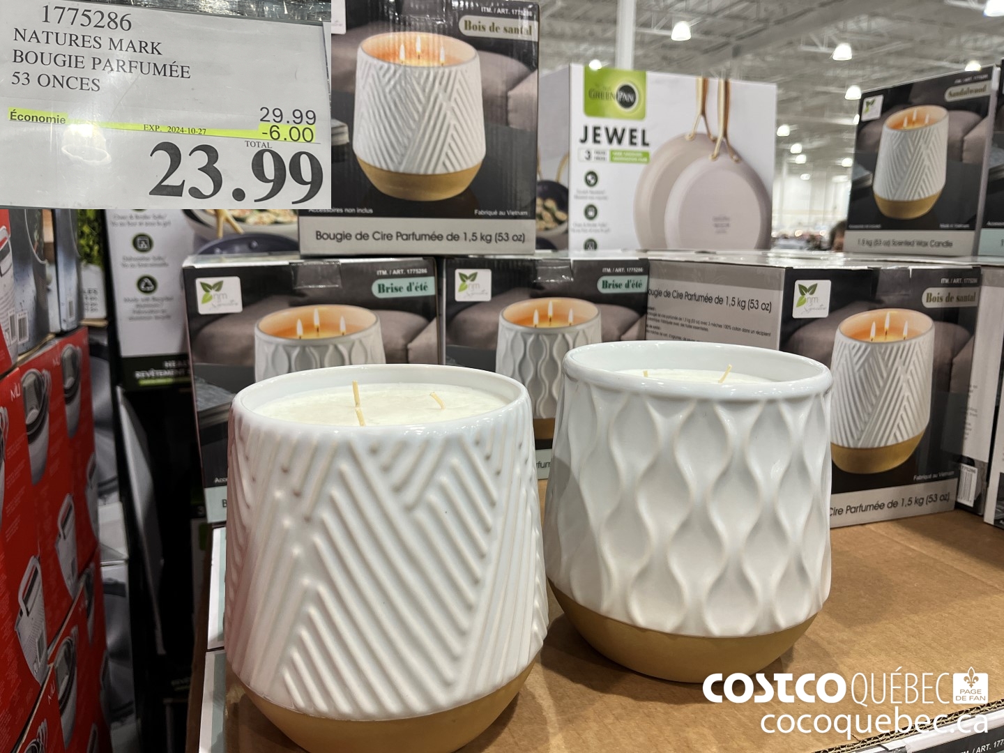 1775286 NATURES MARK BOUGIE PARFUMEE 53 ONCES  ($6.00 INSTANT SAVINGS EXPIRES ON 2024-10-27) $23.99