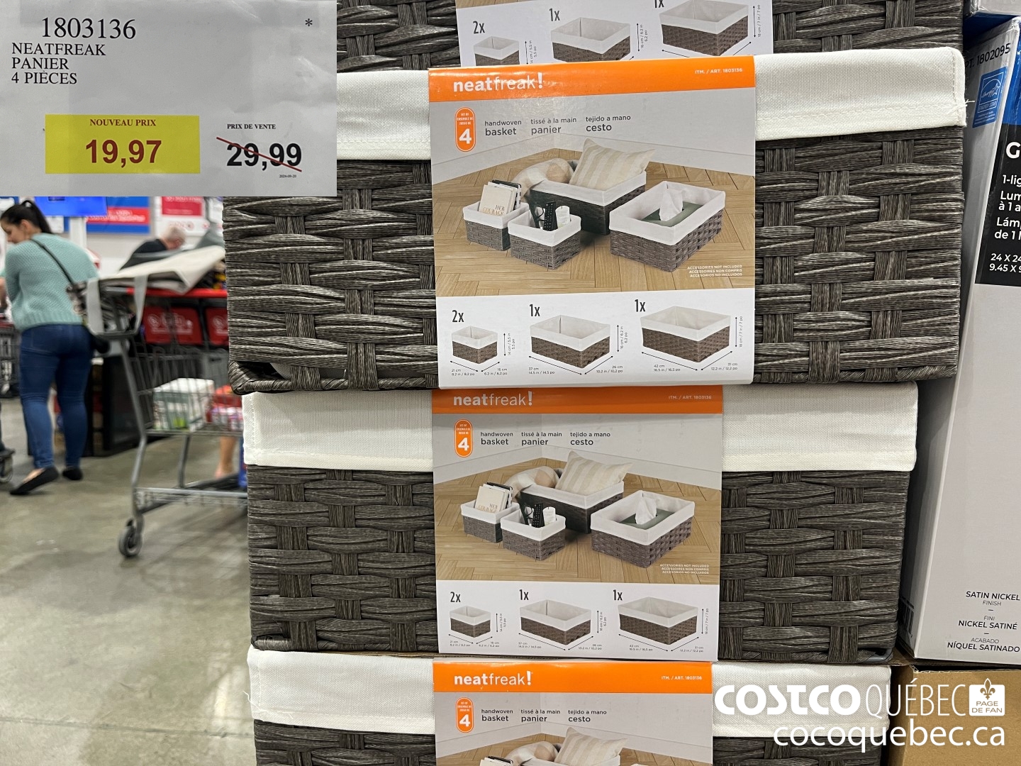 1803136 NEATFREAK PANIER 4 PIECES  $19.97