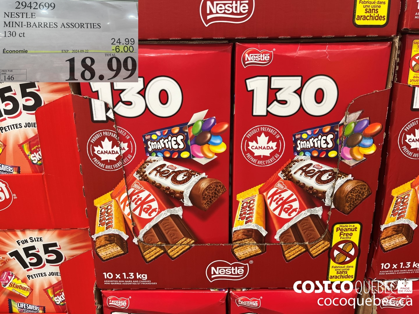 2942699 NESTLE MINI-BARRES ASSORTIES 130 ct  ($6.00 INSTANT SAVINGS EXPIRES ON 2024-09-22) $18.99