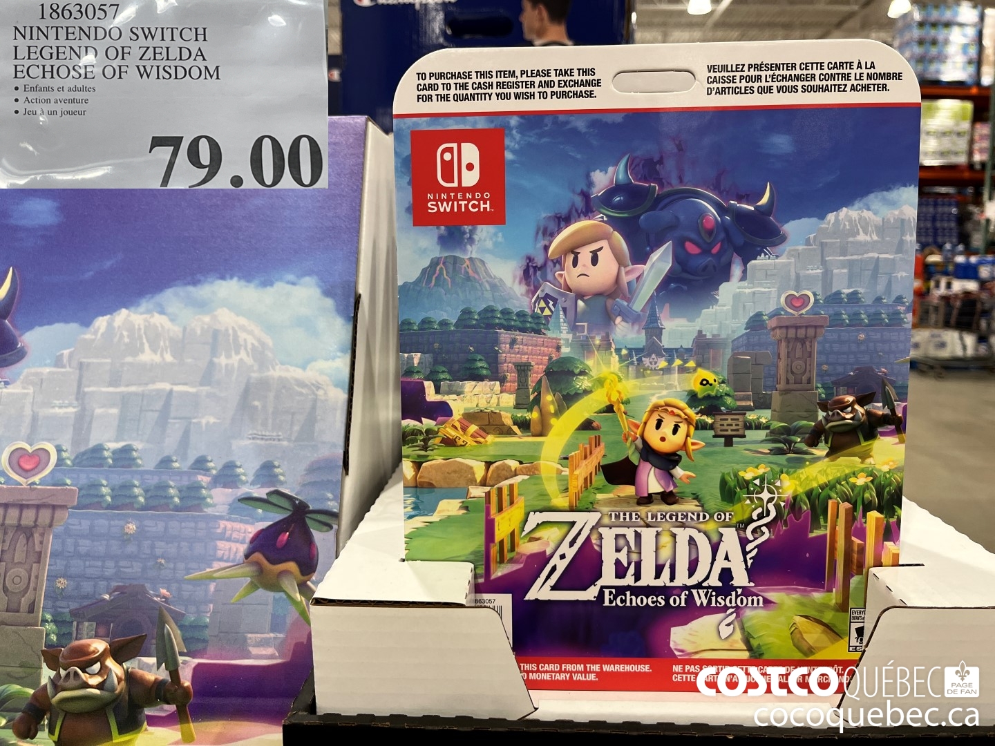 1863057 NINTENDO SWITCH LEGEND OF ZELDA ECHOSE OF WISDOM  $79.00