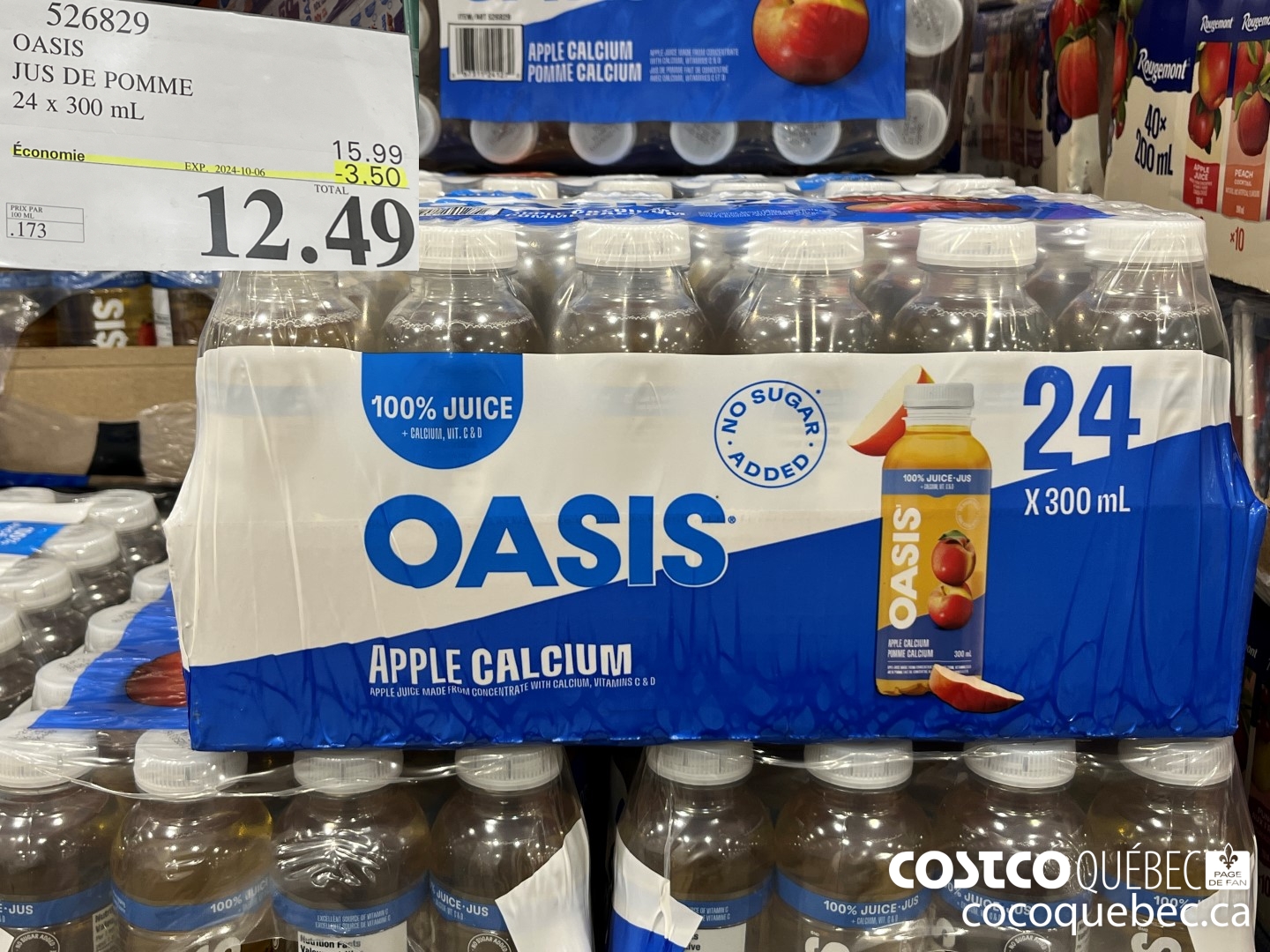 526829 OASIS JUS DE POMME ($3.50 INSTANT SAVINGS EXPIRES ON 2024-10-06) $12.49