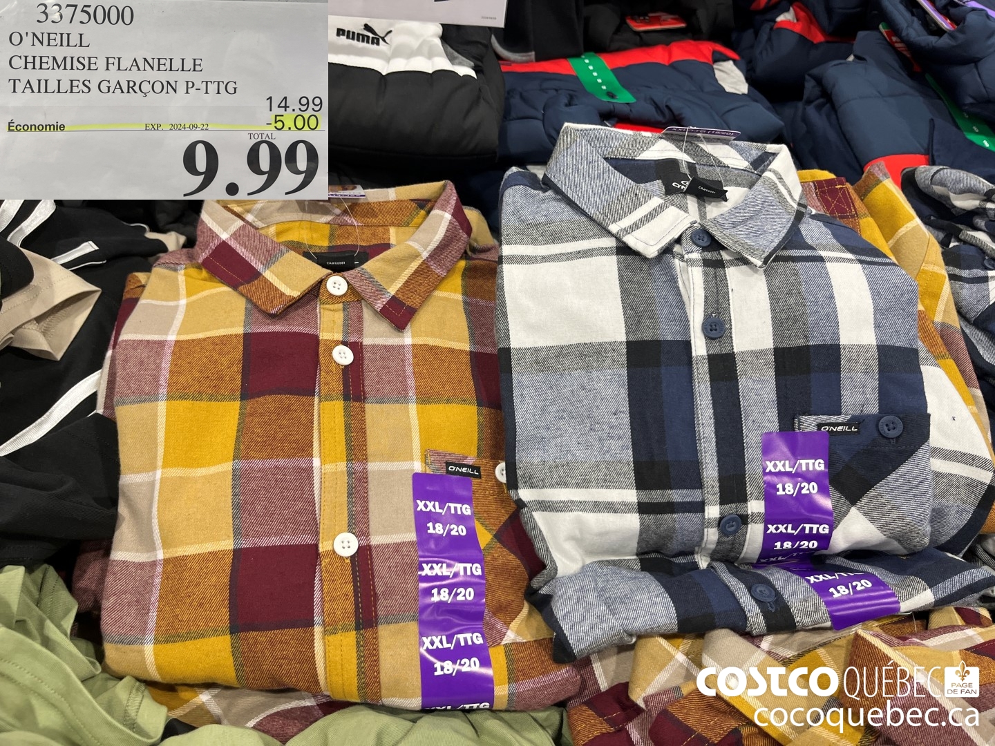 3375000 O'NEILL CHEMISE FLANELLE TAILLES GARCON P-TTG  ($5.00 INSTANT SAVINGS EXPIRES ON 2024-09-22) $9.99