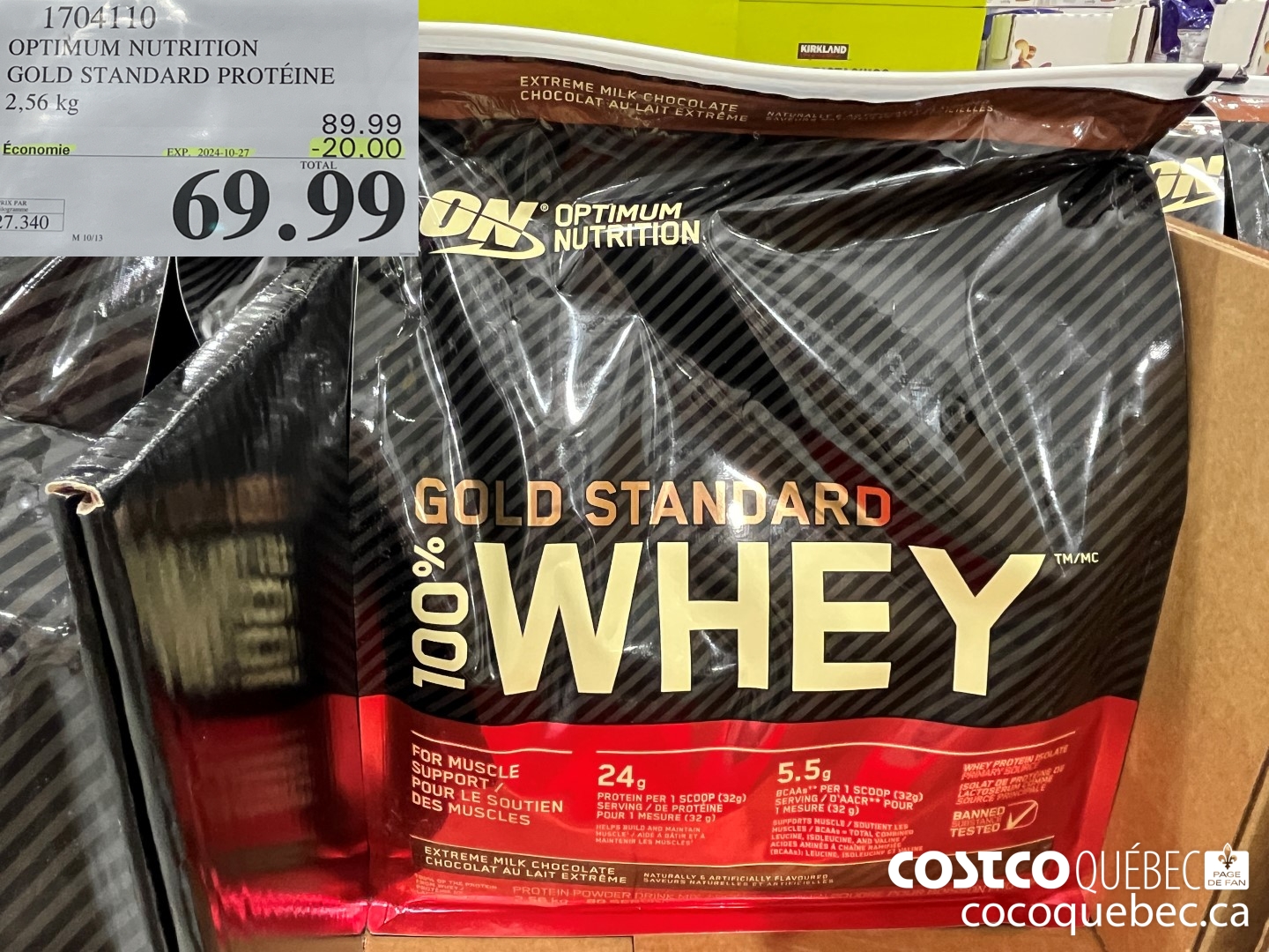 1704270 OPTIMUM NUTRITION GOLD STANDARD PROTEINE  ($20.00 INSTANT SAVINGS EXPIRES ON 2024-10-27) $69.99