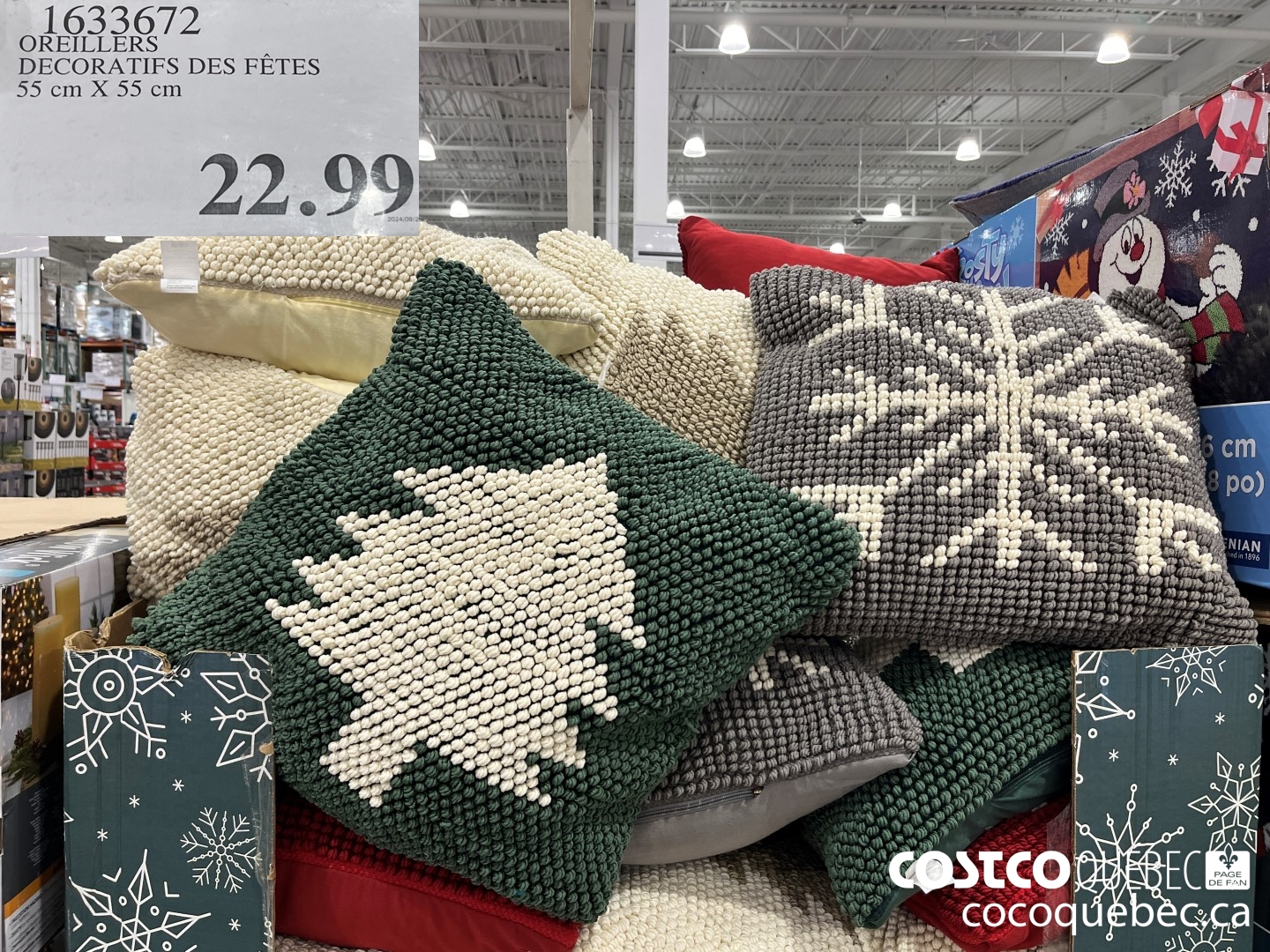 1633672 OREILLERS DECORATIFS DES FETES  $22.99