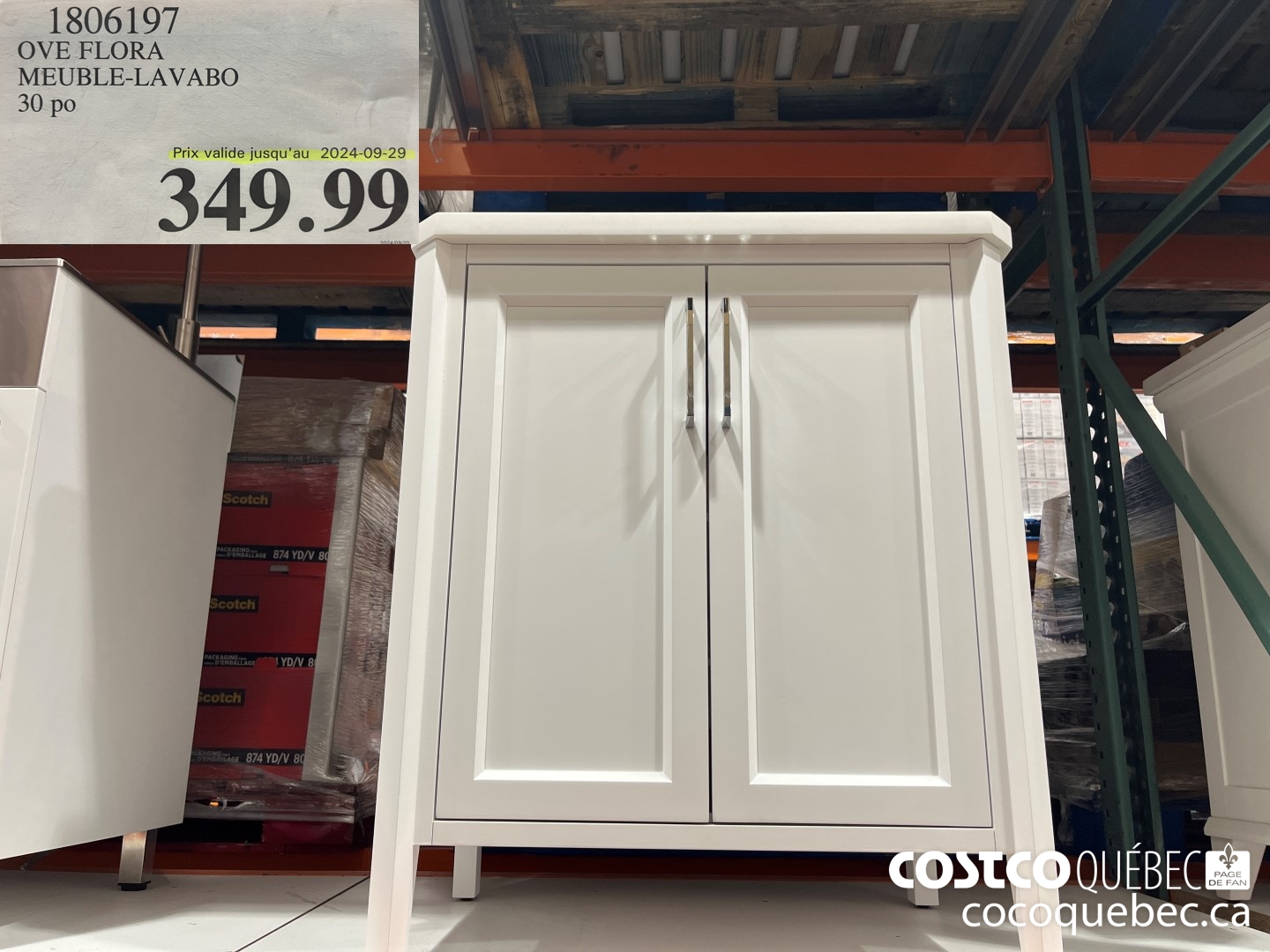 1806197 OVE FLORA — MEUBLE-LAVABO 30 po Prix valide jusqu'au 2024-09-29 2NIA/INIAIVON  $349.99