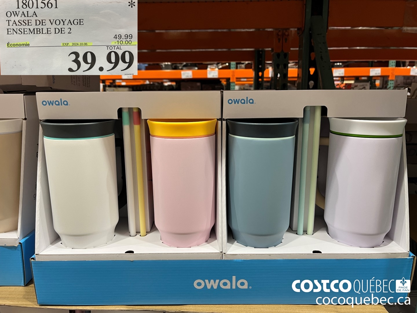 1801561 OWALA TASSE DE VOYAGE ENSEMBLE DE 2  ($10.00 INSTANT SAVINGS EXPIRES ON 2024-10-06) $39.99