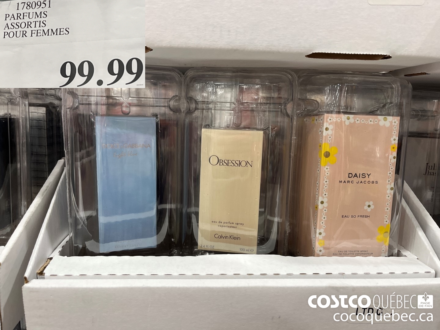 1780951 PARFUMS ASSORTIS POUR FEMMES  $99.99