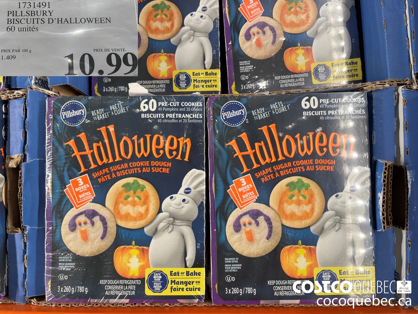 1731491 PILLSBURY BISCUITS D'HALLOWEEN 60 unités $10.99