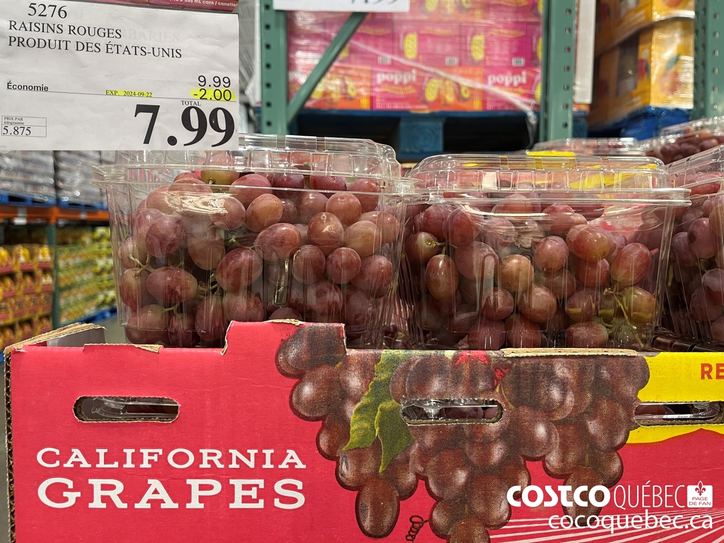 5276 RAISINS ROUGES PRODUIT DES ETATS-UNIS  ($2.00 INSTANT SAVINGS EXPIRES ON 2024-09-22) $7.99