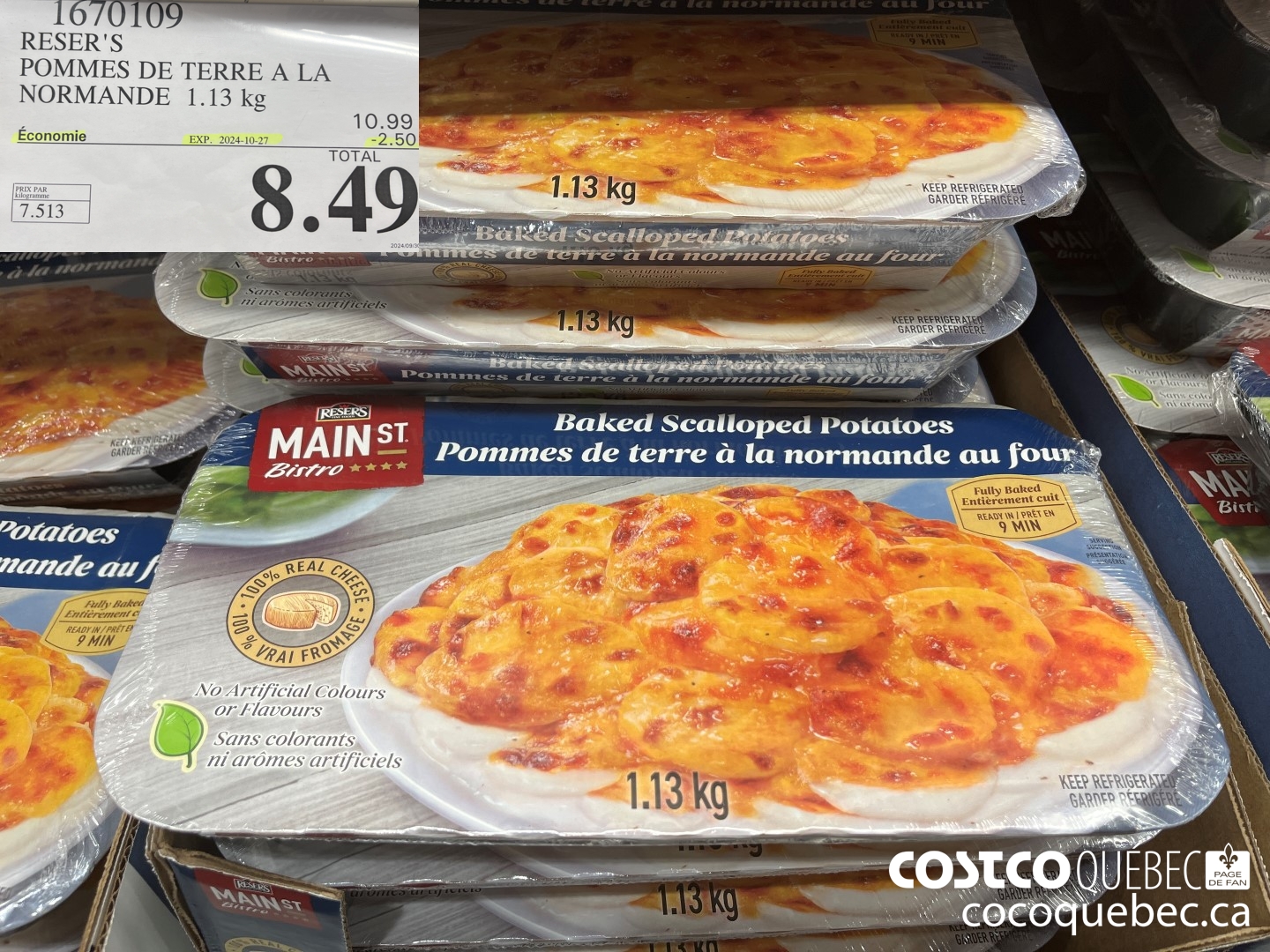 1670109 RESER'S POMMES DE TERRE A LA NORMANDE 1.13 kg  ($2.50 INSTANT SAVINGS EXPIRES ON 2024-10-27) $8.49