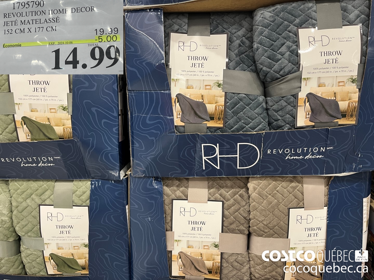 1795790 REVOLUTION HOME DECOR JETE MATELASSE EIN TG CM  ($5.00 INSTANT SAVINGS EXPIRES ON 2024-10-06) $14.99