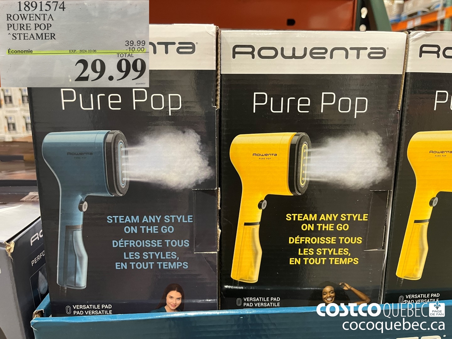 1891574 ROWENTA PURE POP STEAMER  ($10.00 INSTANT SAVINGS EXPIRES ON 2024-10-06) $29.99