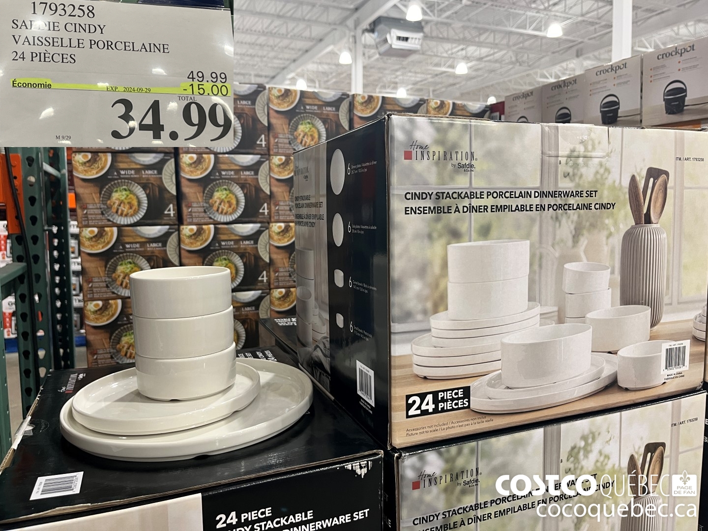 1793258 SAFDIE CINDY VAISSELLE PORCELAINE 24 PIECES  ($15.00 INSTANT SAVINGS EXPIRES ON 2024-09-29) $34.99